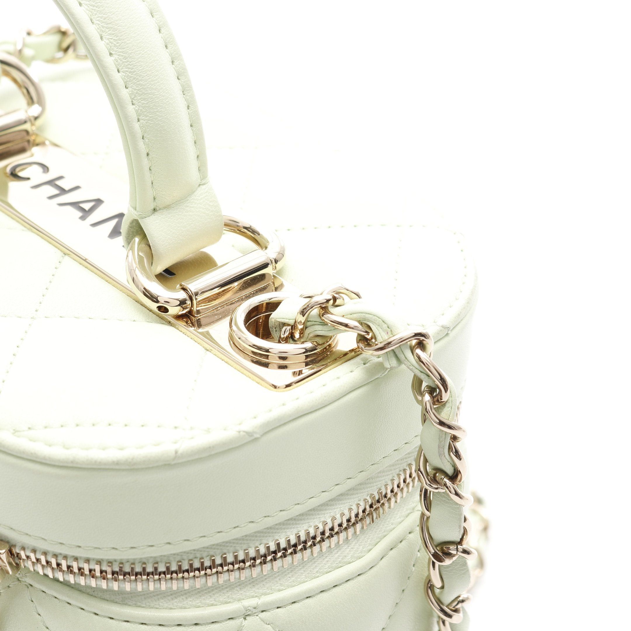 Chanel Chanel Trendy Cc Vanity Bag Chain Shoulder Lambskin Light Green Gold Hardware Size ONE SIZE - 8 Thumbnail