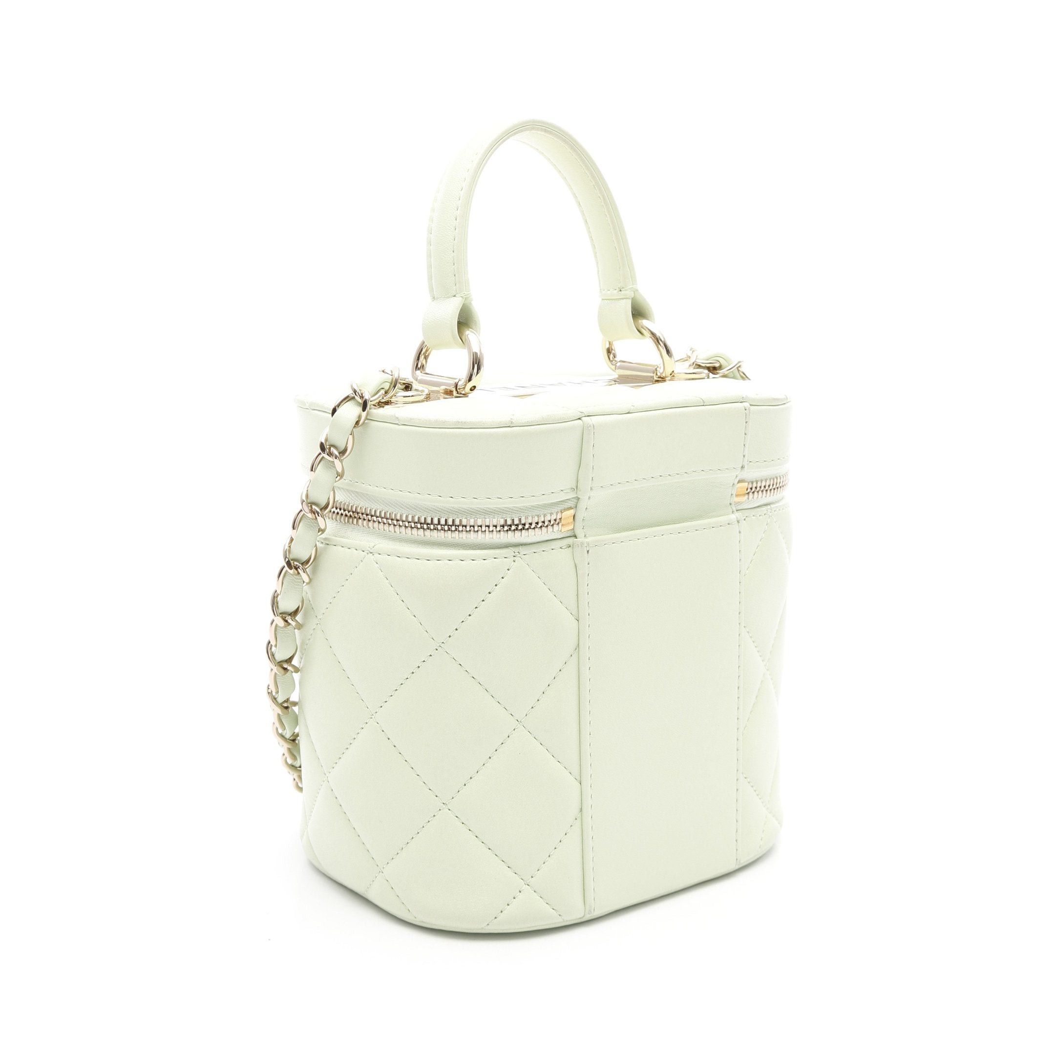 Chanel Chanel Trendy Cc Vanity Bag Chain Shoulder Lambskin Light Green Gold Hardware Size ONE SIZE - 2 Thumbnail