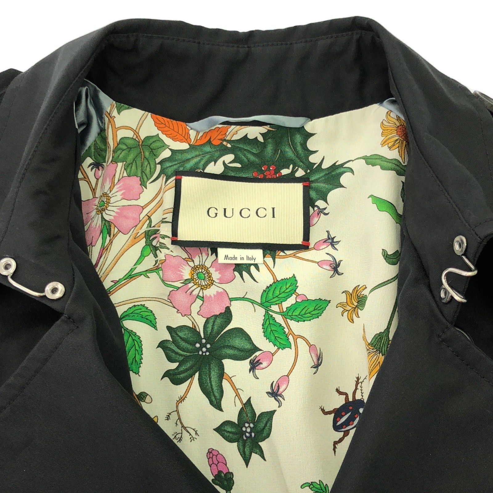 Gucci Gucci Trench Coat Cotton Black Size ONE SIZE - 10 Thumbnail