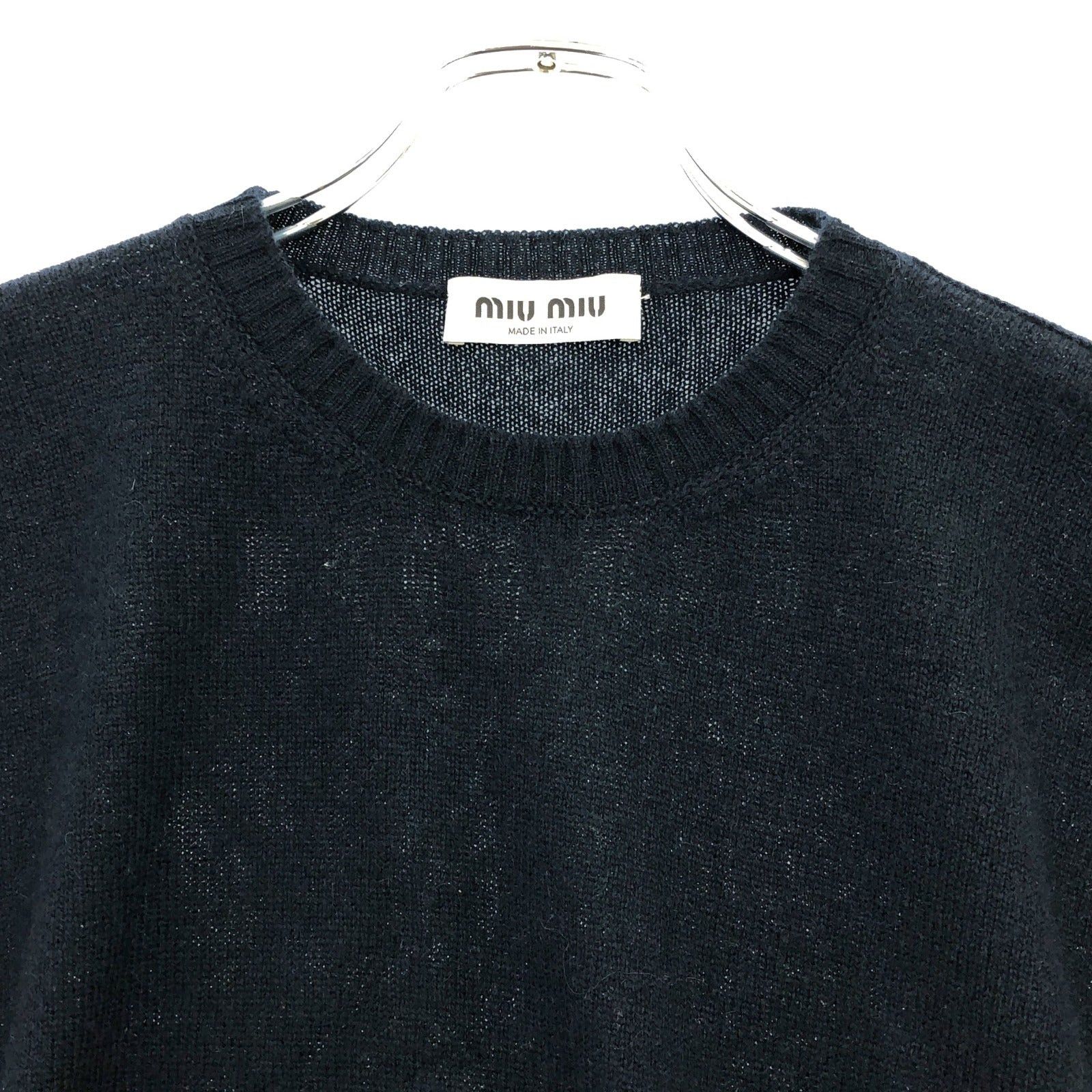 Miu Miu Miu Miu Knitwear/Sweaters Knit Cashmere Navy Size ONE SIZE - 3 Thumbnail