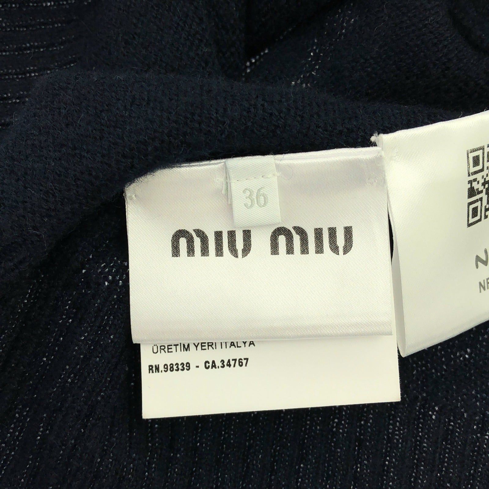 Miu Miu Miu Miu Knitwear/Sweaters Knit Cashmere Navy Size ONE SIZE - 6 Thumbnail