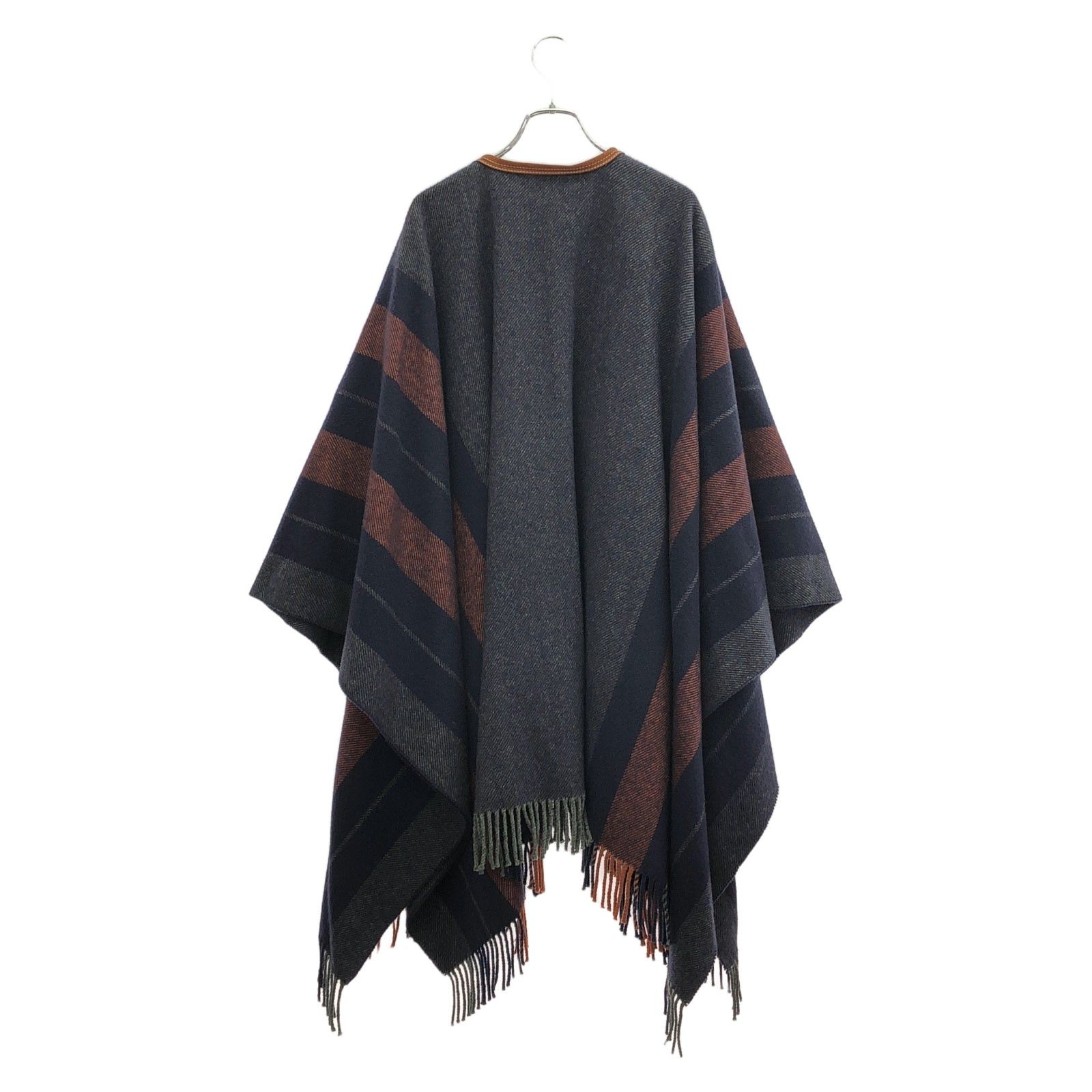 Hermes Hermes Poncho Wool Navy Size ONE SIZE - 8 Thumbnail