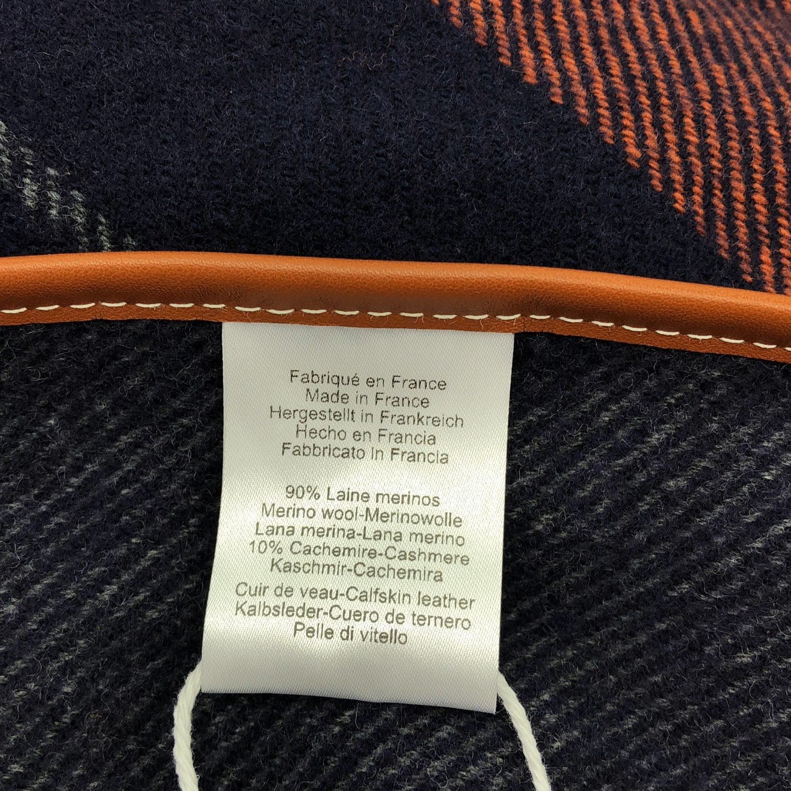Hermes Hermes Poncho Wool Navy Size ONE SIZE - 3 Thumbnail