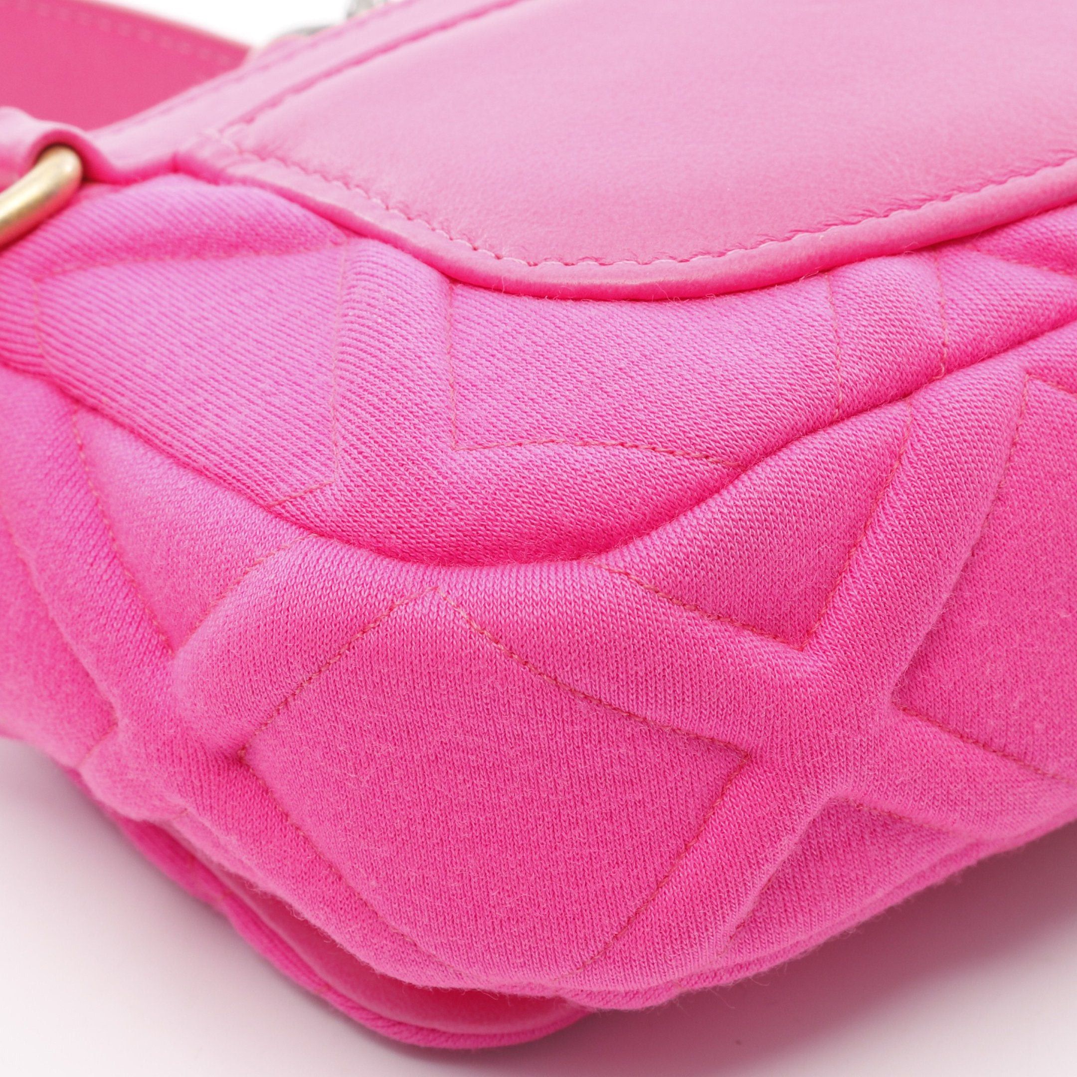Chanel Chanel Chanel19 Waist Bag Jersey Fiber Leather Pink Gold Hardware Size ONE SIZE - 6 Thumbnail
