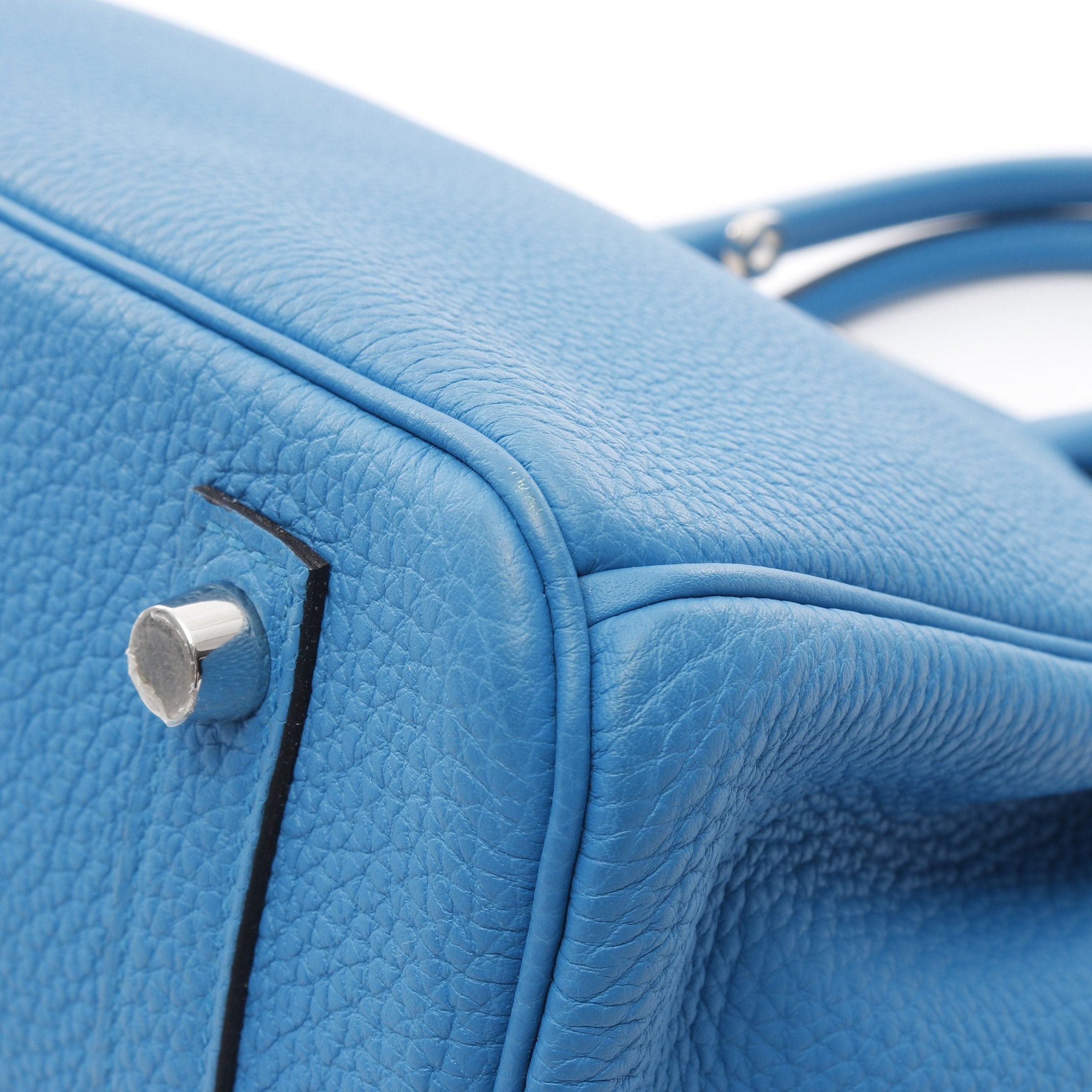 Hermes Hermes Birkin 30 Verso Blue Zanzibar Malachite Handbag Togo Light Green Silver Hardware A Stamp Size ONE SIZE - 8 Thumbnail