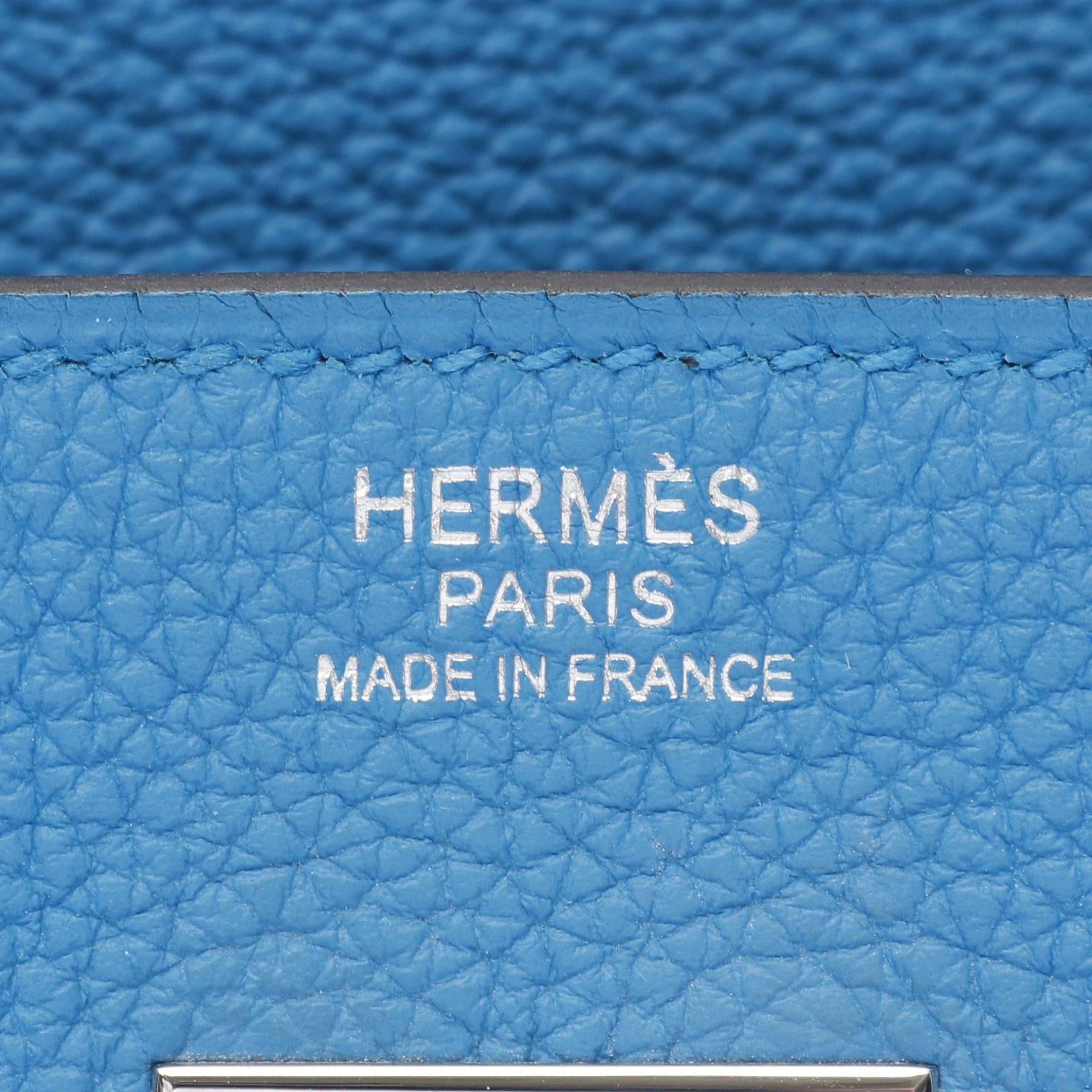 Hermes Hermes Birkin 30 Verso Blue Zanzibar Malachite Handbag Togo Light Green Silver Hardware A Stamp Size ONE SIZE - 4 Thumbnail