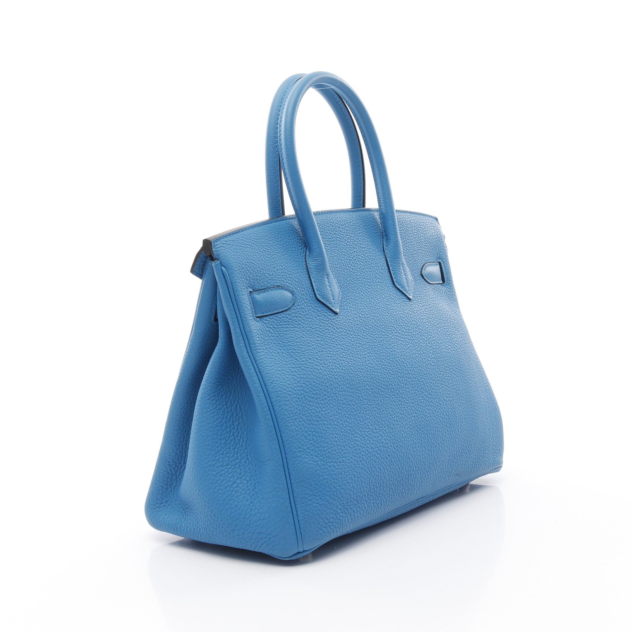 Hermes Hermes Birkin 30 Verso Blue Zanzibar Malachite Handbag Togo Light Green Silver Hardware A Stamp Size ONE SIZE - 2 Thumbnail