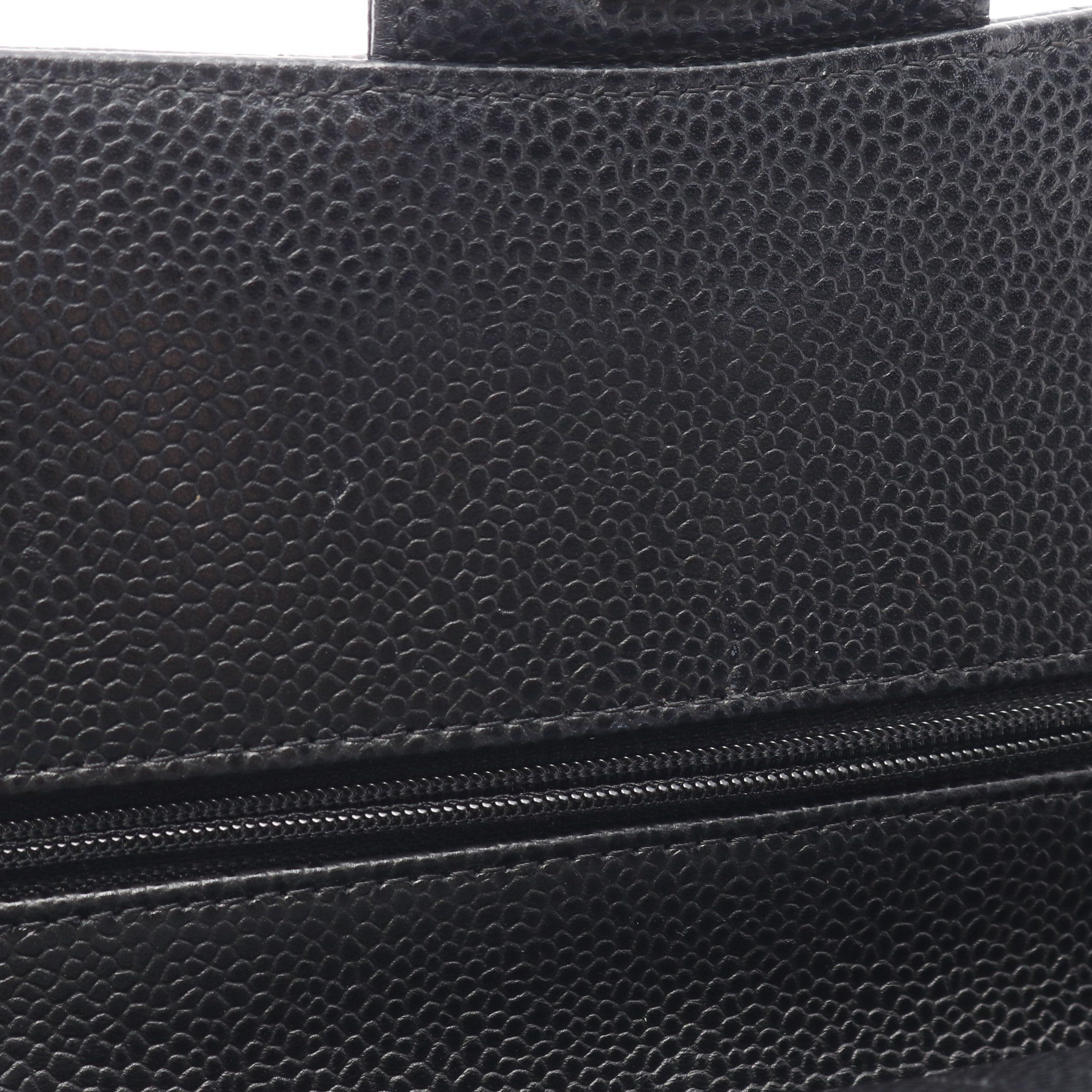 Chanel Chanel Matelasse Double Flap Chain Shoulder Bag Caviar Skin Black Silver Hardware Size ONE SIZE - 10 Thumbnail