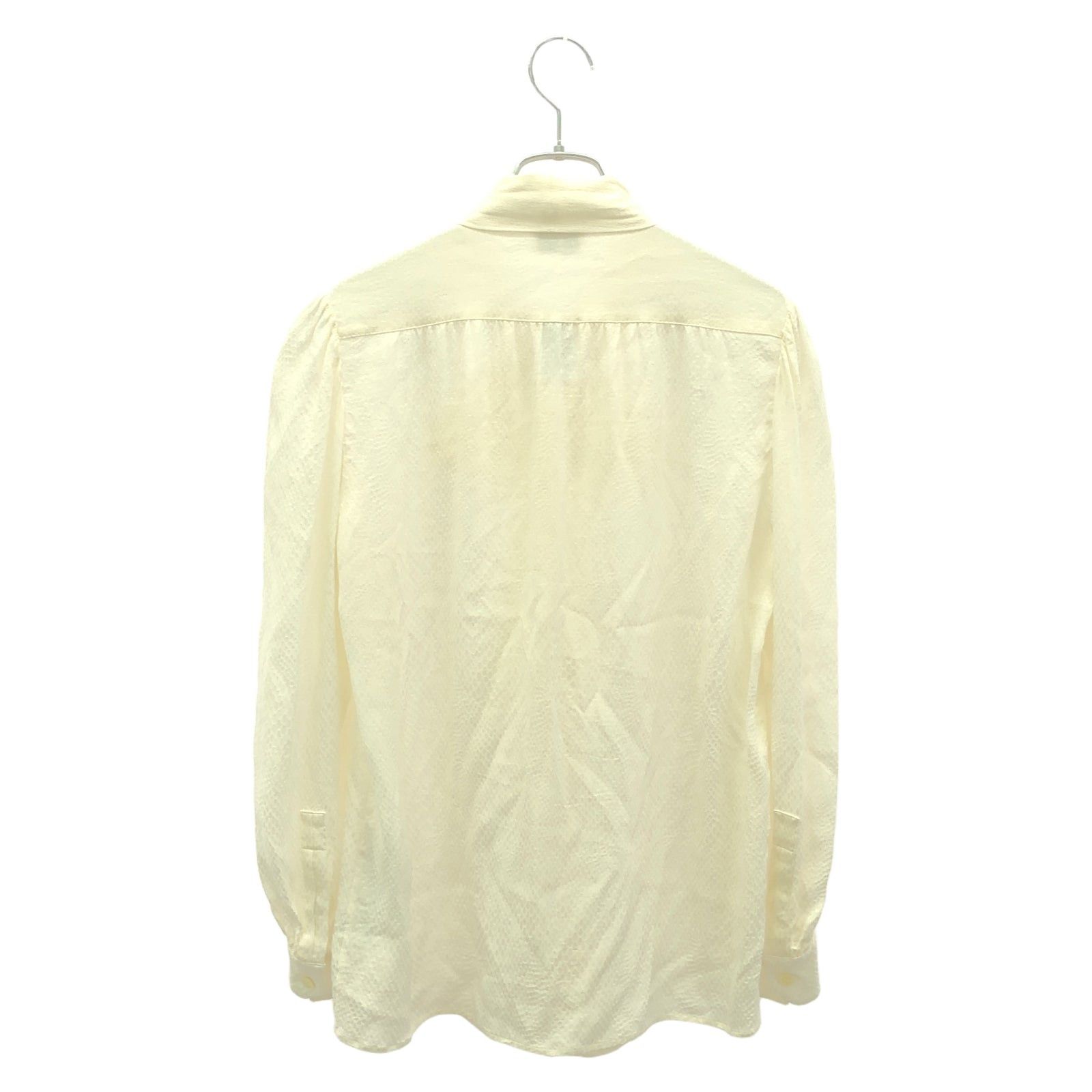 Yves Saint Laurent Yves Saint Laurent Blouse White Silk Size ONE SIZE - 2 Thumbnail