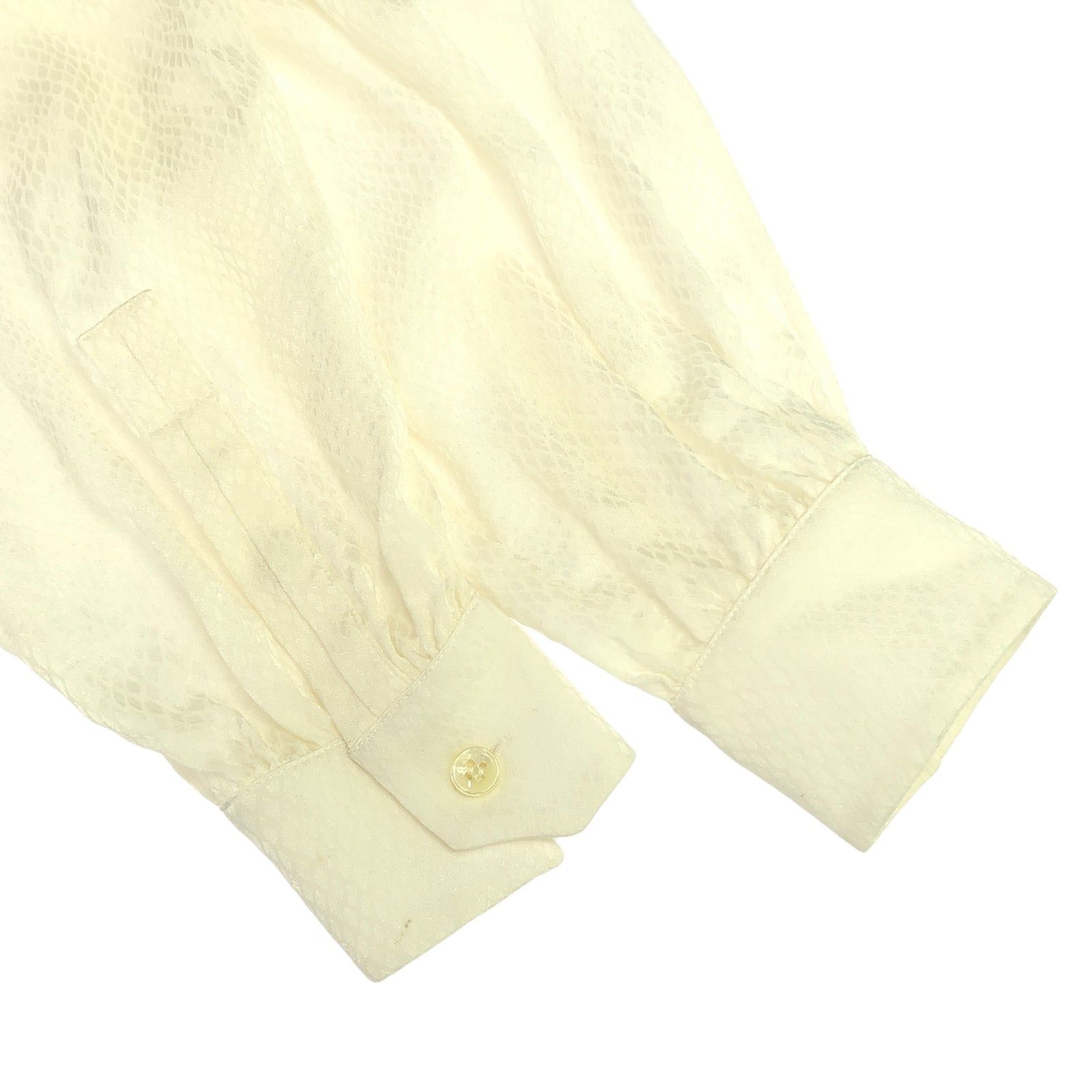 Yves Saint Laurent Yves Saint Laurent Blouse White Silk Size ONE SIZE - 10 Thumbnail