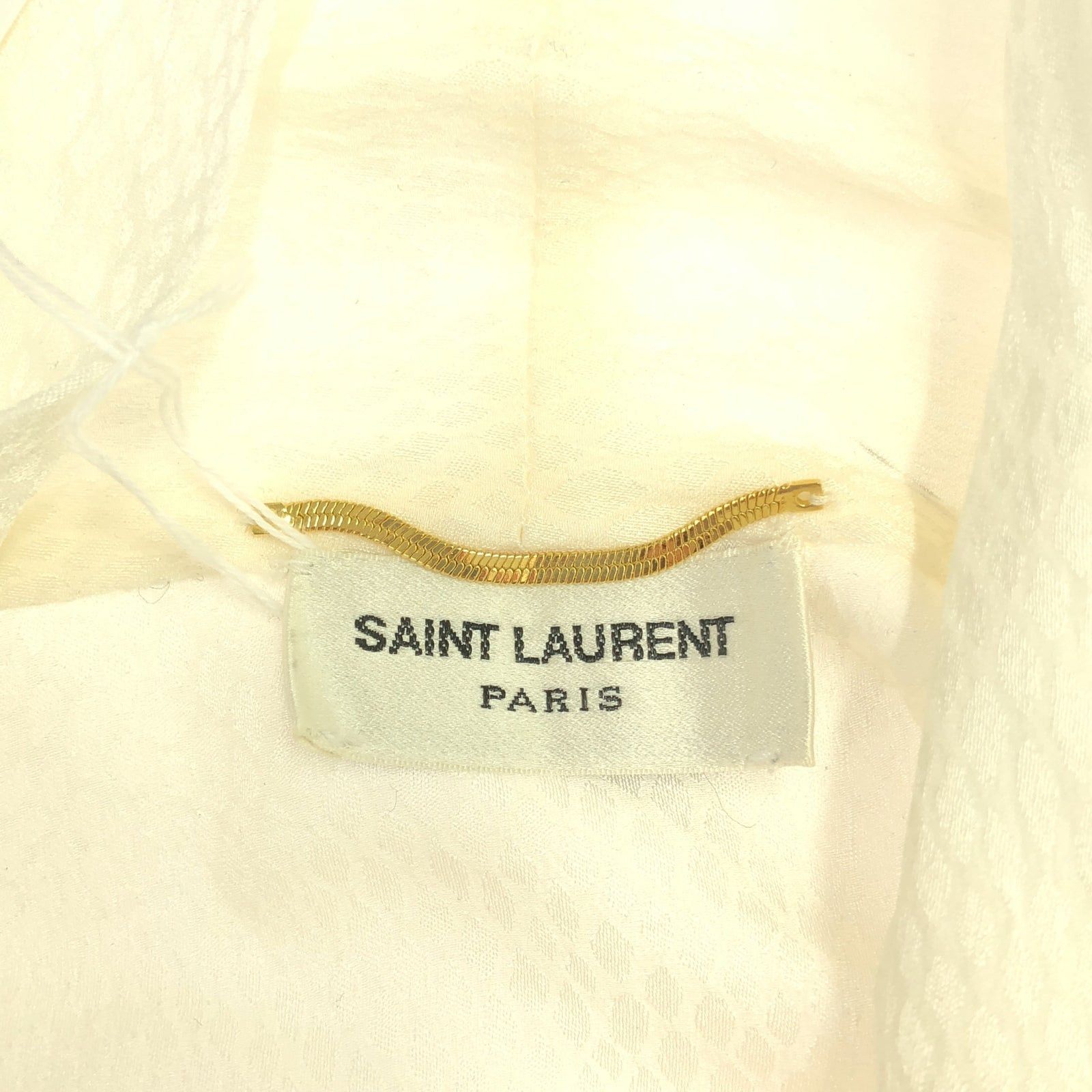 Yves Saint Laurent Yves Saint Laurent Blouse White Silk Size ONE SIZE - 5 Thumbnail