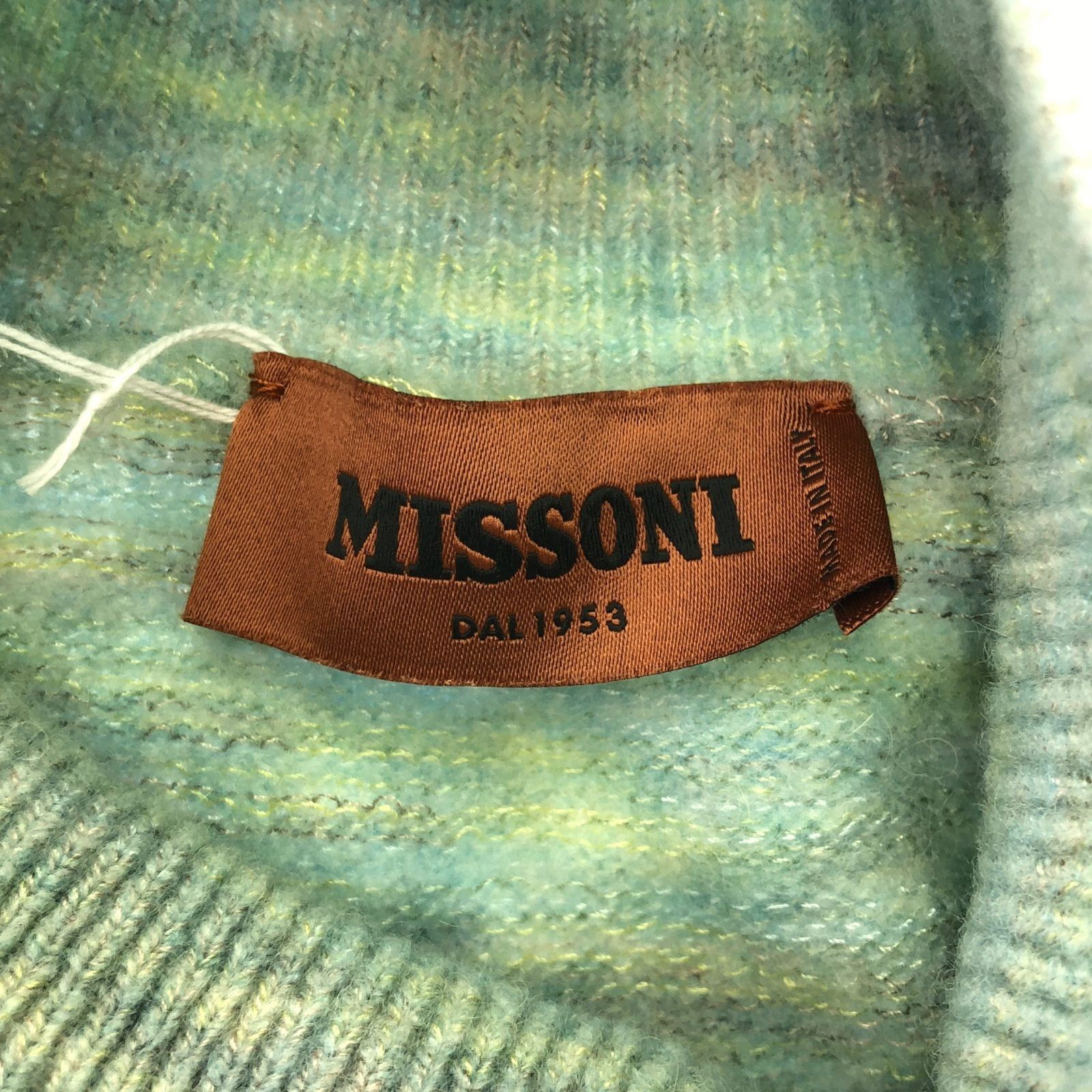 Missoni Missoni High Neck Knit Light Green Wool Size ONE SIZE - 5 Thumbnail