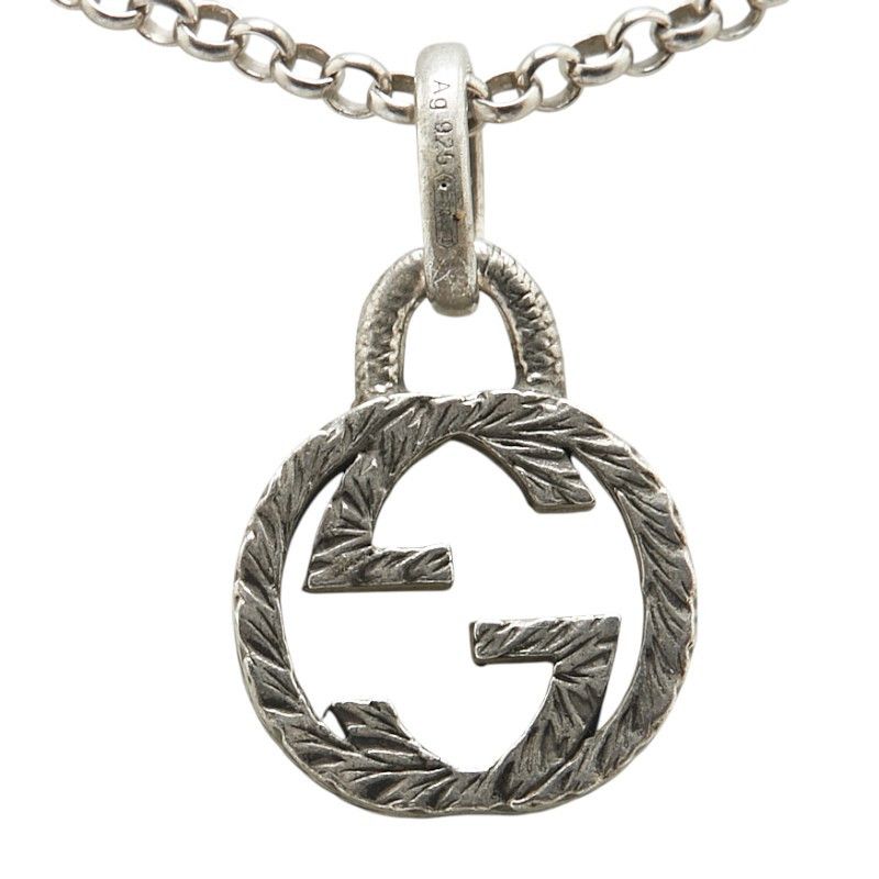 Gucci Gucci Gucci Interlocking G SV925 Necklace Metal Necklace DUTY FREE for USA Size ONE SIZE - 2 Thumbnail
