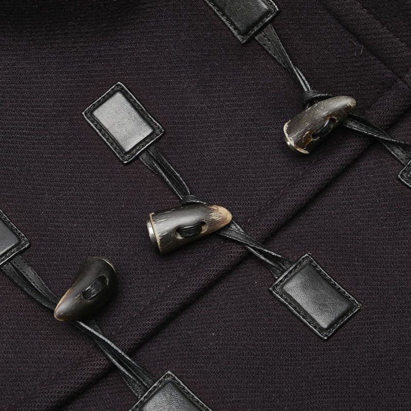 Miu Miu Miu Miu Miu Miu Wool Coat Leather Outerwear Size ONE SIZE - 3 Thumbnail