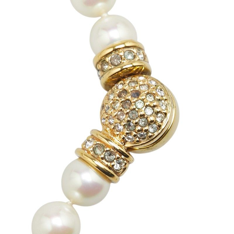 Dior Dior Dior Pearl Rhinestone Necklace Metal Necklace Size ONE SIZE - 9 Thumbnail