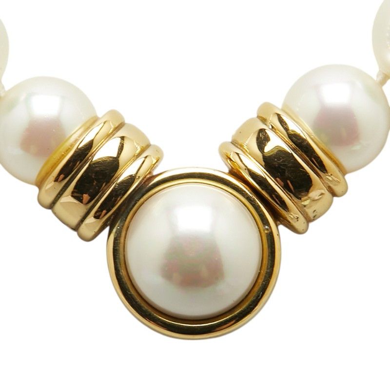 Dior Dior Dior Pearl Rhinestone Necklace Metal Necklace Size ONE SIZE - 8 Thumbnail