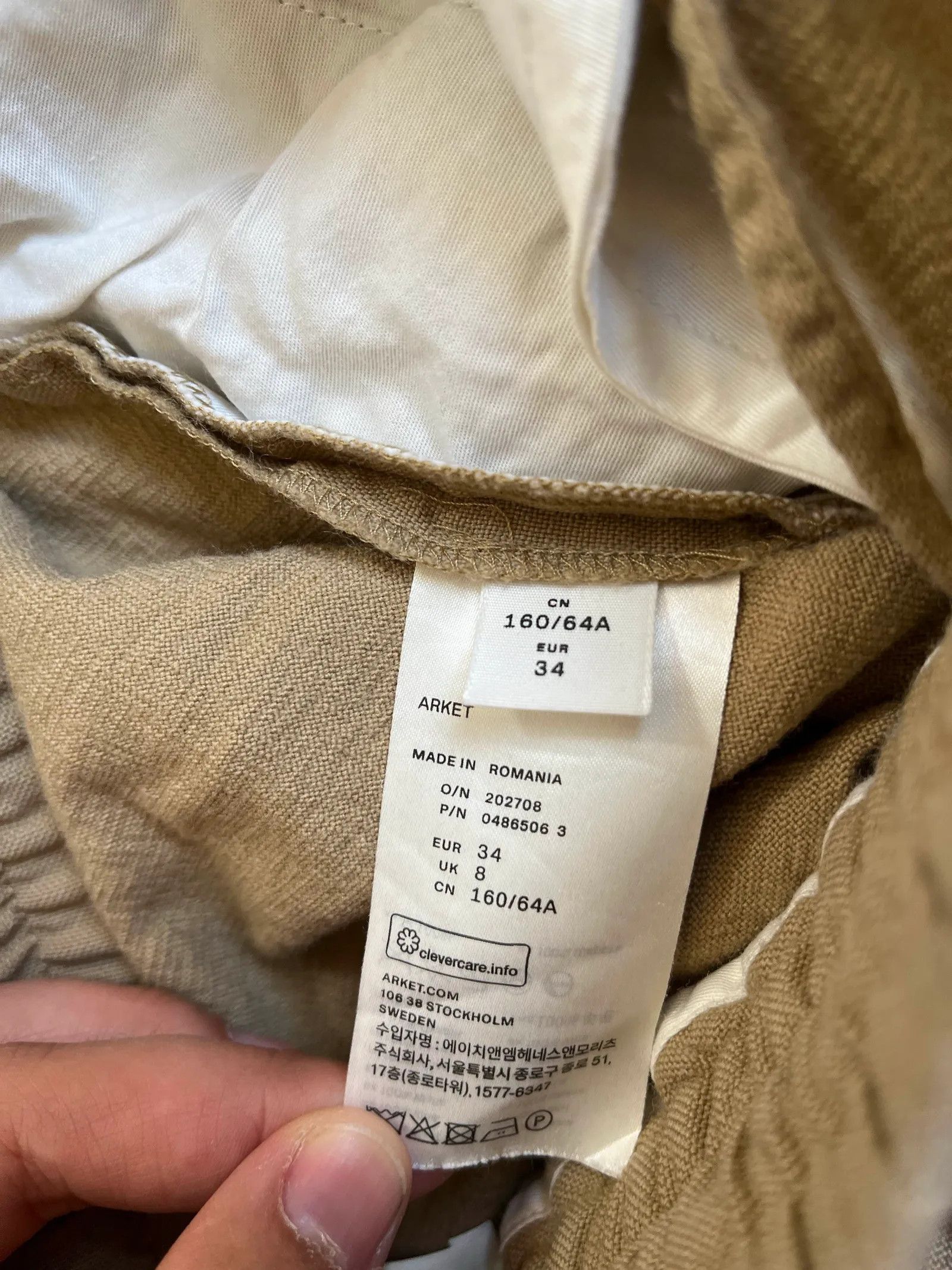 Arket Arket Marzotto Straight Fit Pants Size 25" / US 0 / IT 36 - 4 Thumbnail