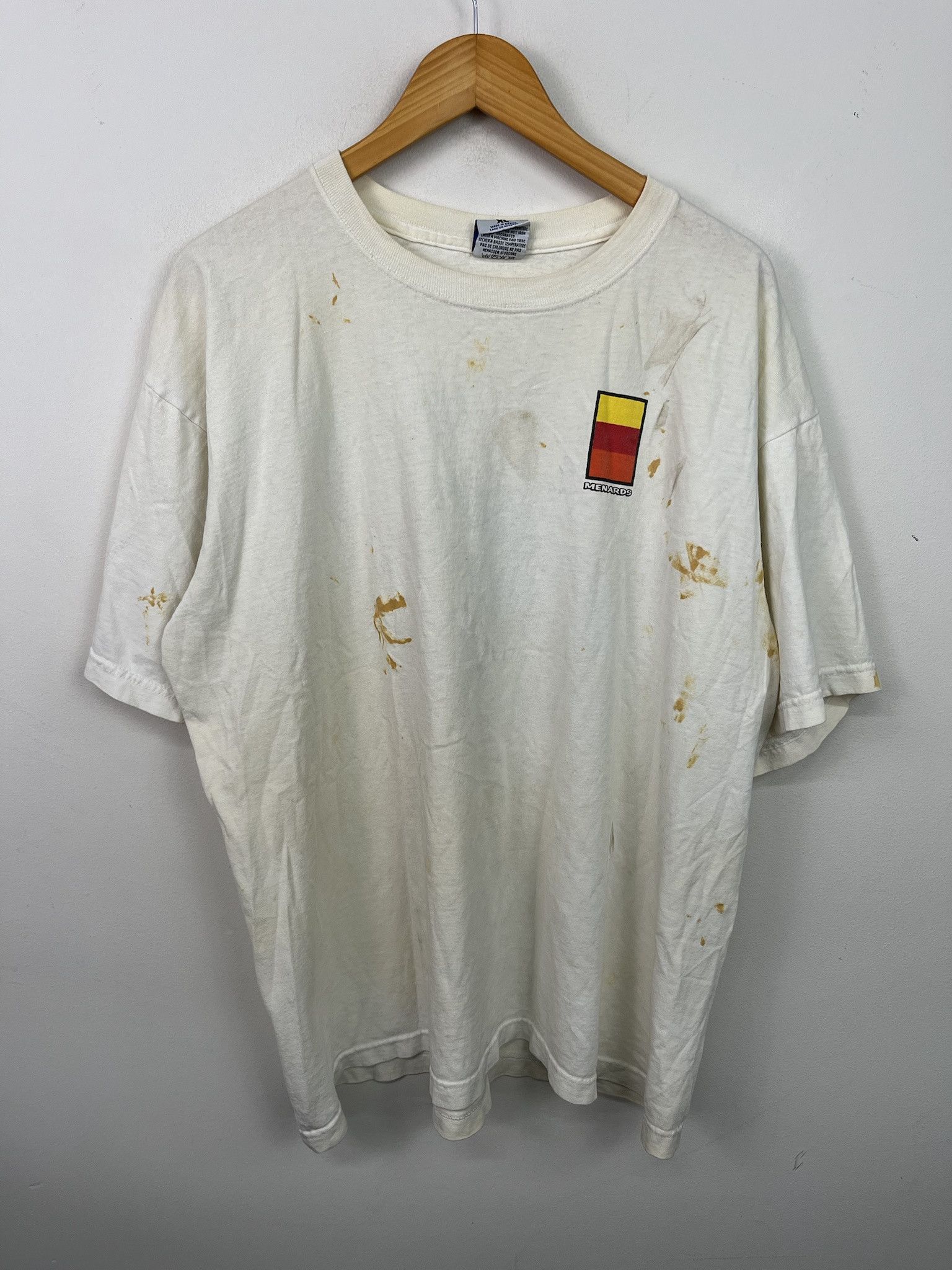NASCAR Vintage 90s Indy Racing Team Menards Distressed T Shirt Size XL Size US XL / EU 56 / 4 - 2 Thumbnail