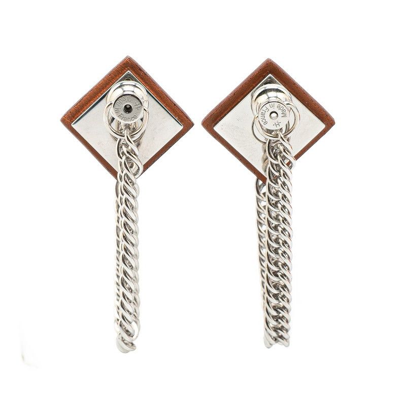 Hermes Hermes Hermes Gourmette Equestre Metal Earrings Metal Earrings DUTY FREE for USA Size ONE SIZE - 2 Thumbnail