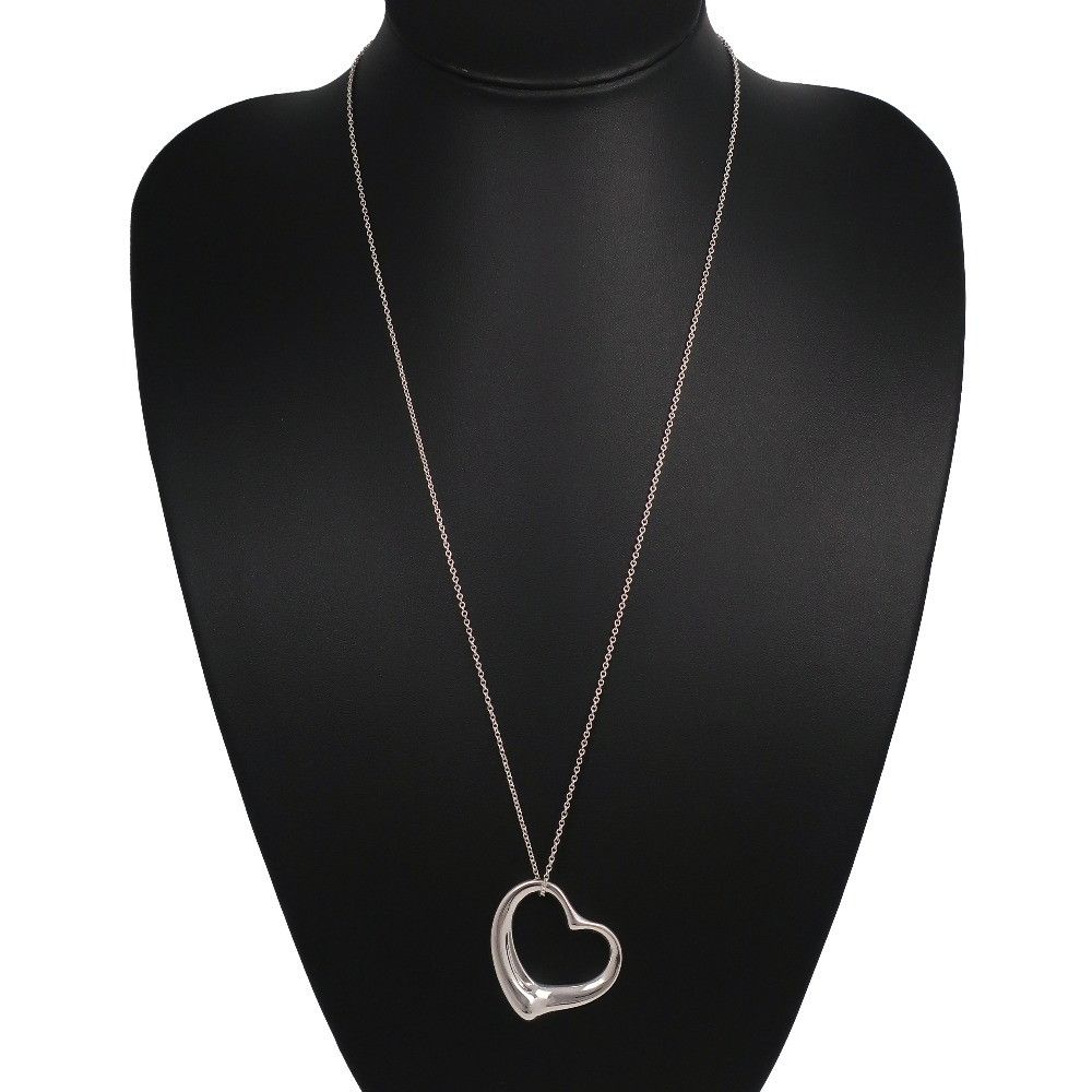 Tiffany & Co. Tiffany & Co Tiffany Open Heart Elsa Peretti Silver 925 Necklace Metal Necklace Size ONE SIZE - 2 Thumbnail