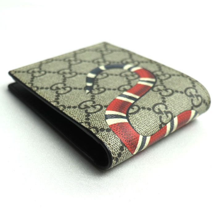 Gucci Gucci Gucci GG Supreme Snake Compact Wallet Canvas Short Wallet 451266 K551N 8666 Size ONE SIZE - 2 Thumbnail