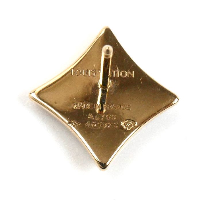 Louis Vuitton Louis Vuitton Louis Vuitton Puce Star Blossom Au750 Earring Metal Earrings Q96433 Size ONE SIZE - 2 Thumbnail