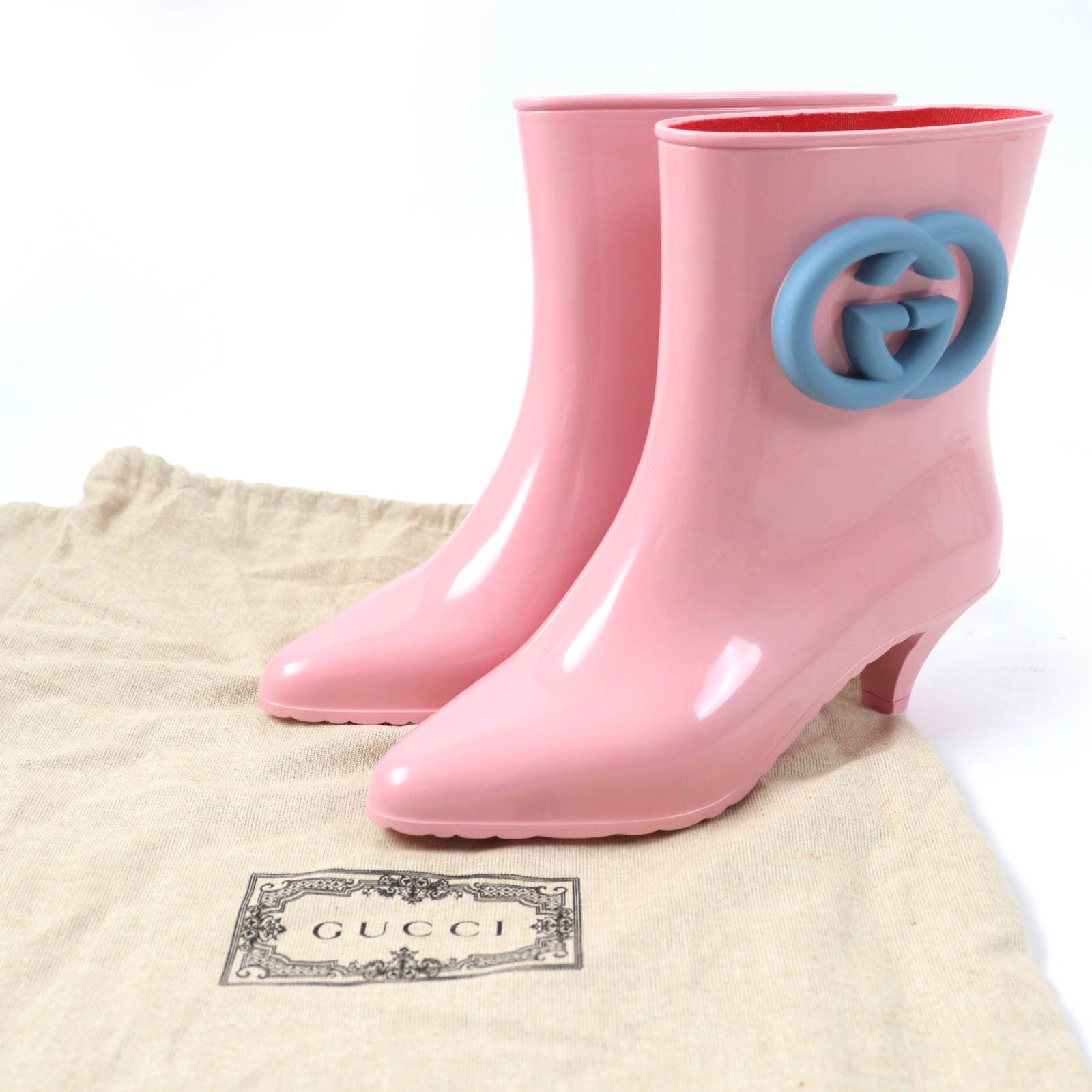 Gucci Gucci Gucci Interlocking G Rain shoes Rubber Rain Boots Plastic Shoes 724458 DUTY FREE for USA Size ONE SIZE - 2 Thumbnail