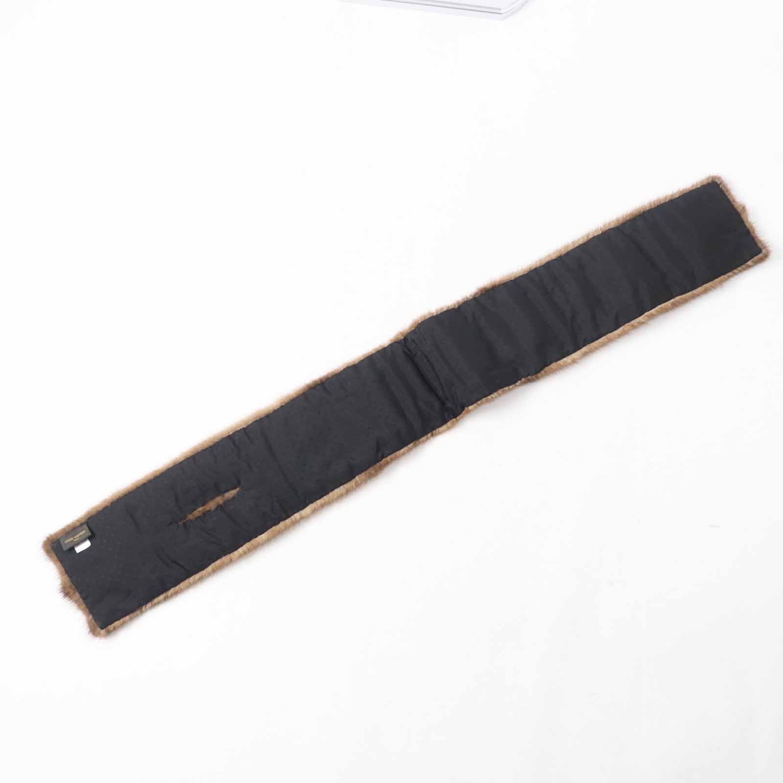 Louis Vuitton Louis Vuitton Louis Vuitton Escharpe Vizon Mink Scarf Natural Material Scarf M78744 Size ONE SIZE - 5 Thumbnail