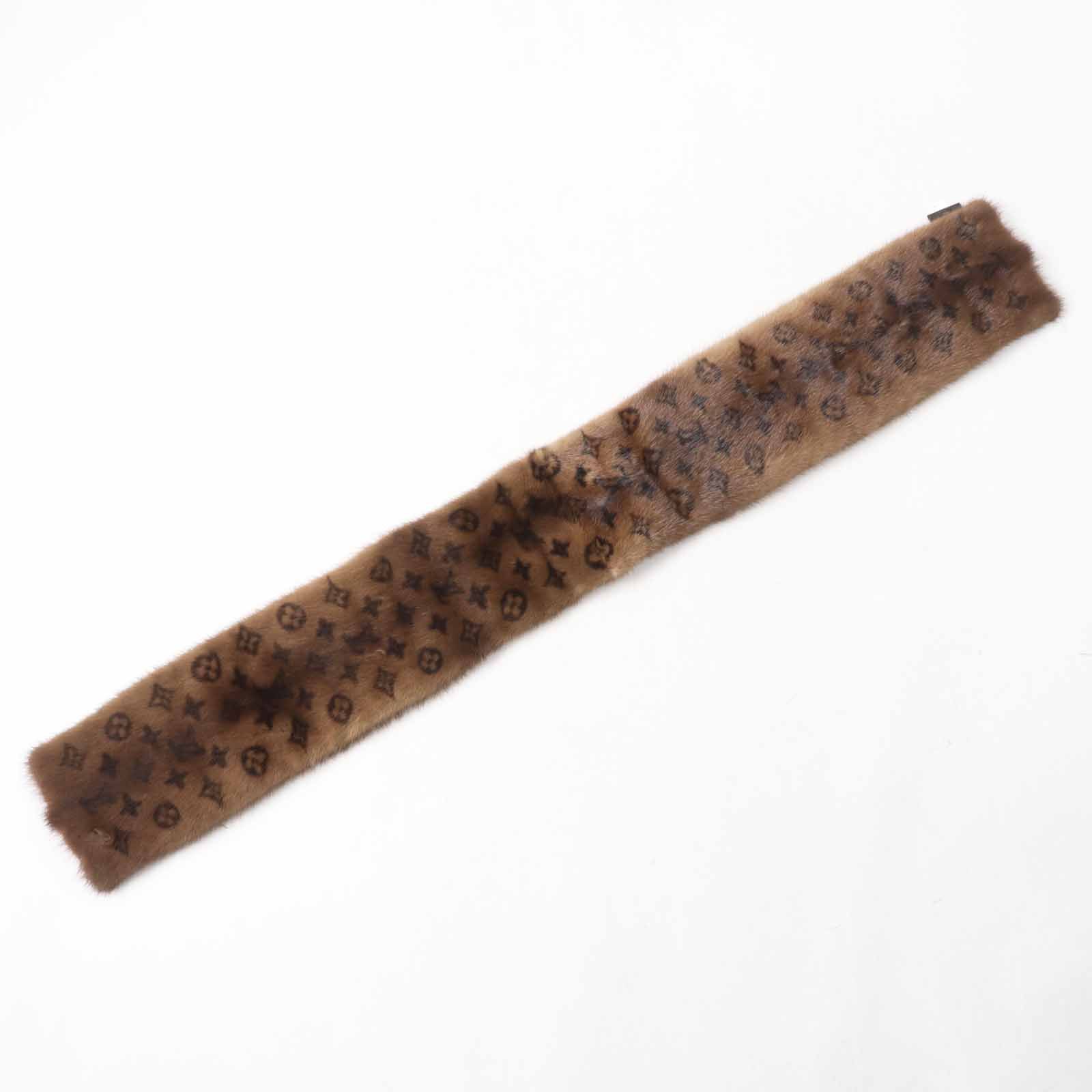 Louis Vuitton Louis Vuitton Louis Vuitton Escharpe Vizon Mink Scarf Natural Material Scarf M78744 Size ONE SIZE - 4 Thumbnail