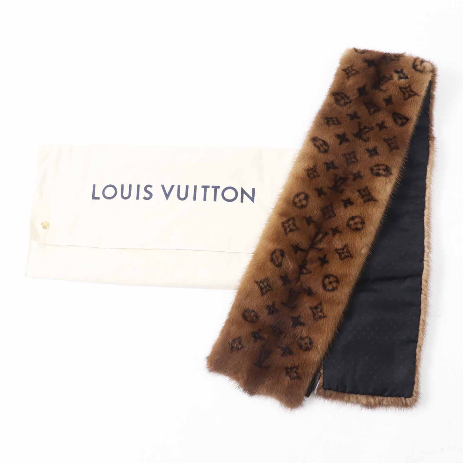 Louis Vuitton Louis Vuitton Louis Vuitton Escharpe Vizon Mink Scarf Natural Material Scarf M78744 Size ONE SIZE - 2 Thumbnail