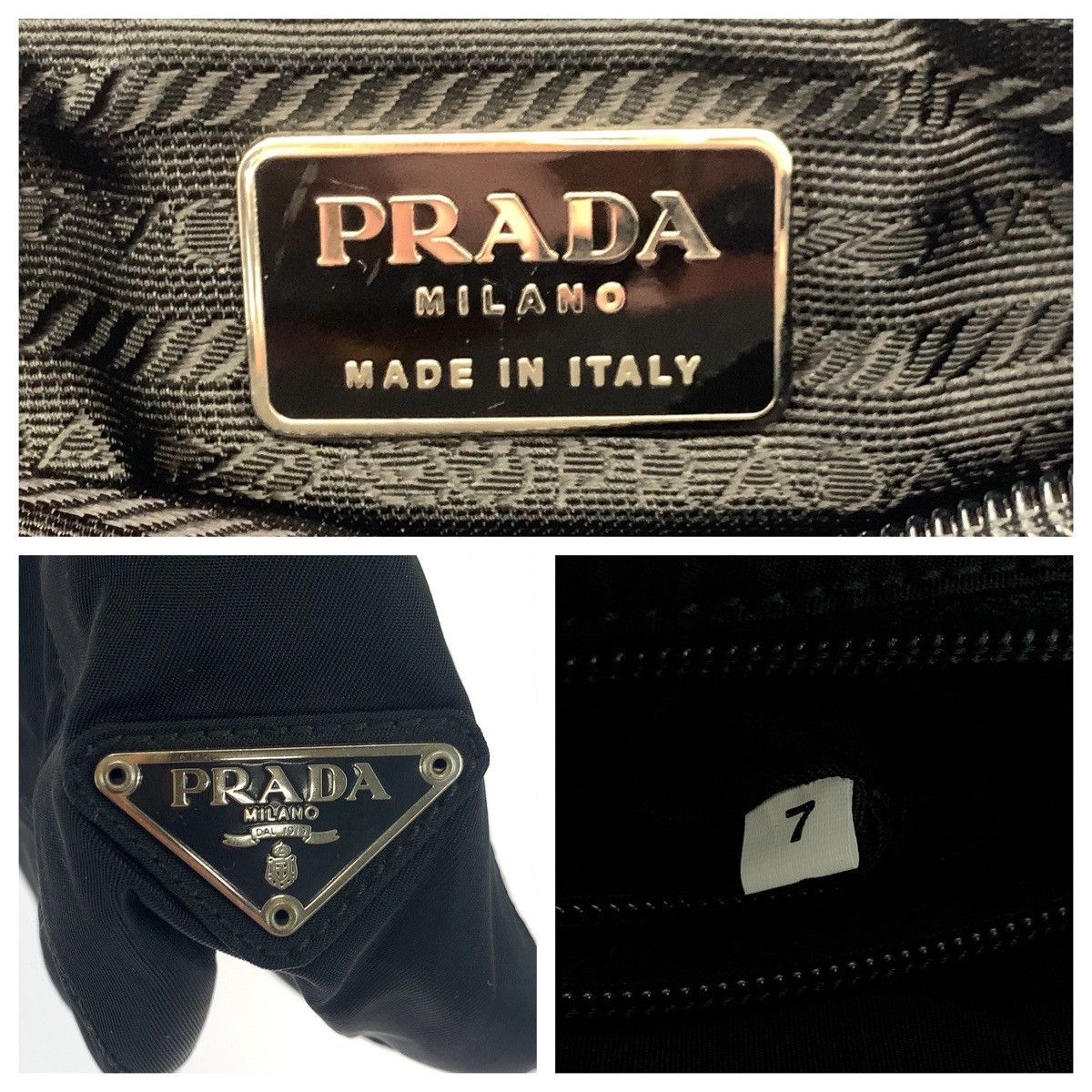 Prada Prada Prada Tessuto Triangle Logo Plate Nylon Tote Bag Others Tote Bag B8489 DUTY FREE for USA Size ONE SIZE - 4 Thumbnail