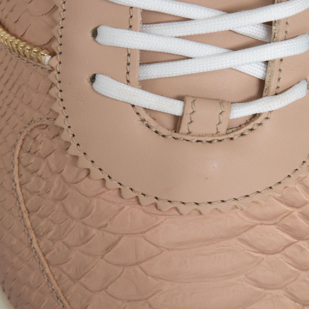 Giuseppe Zanotti Beige Leather Urchin Trainers Size US 8.5 / IT 38.5 - 5 Thumbnail