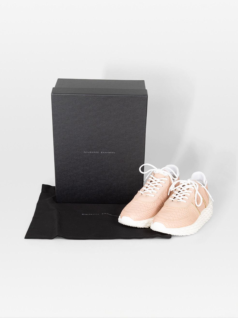 Giuseppe Zanotti Beige Leather Urchin Trainers Size US 8.5 / IT 38.5 - 6 Thumbnail