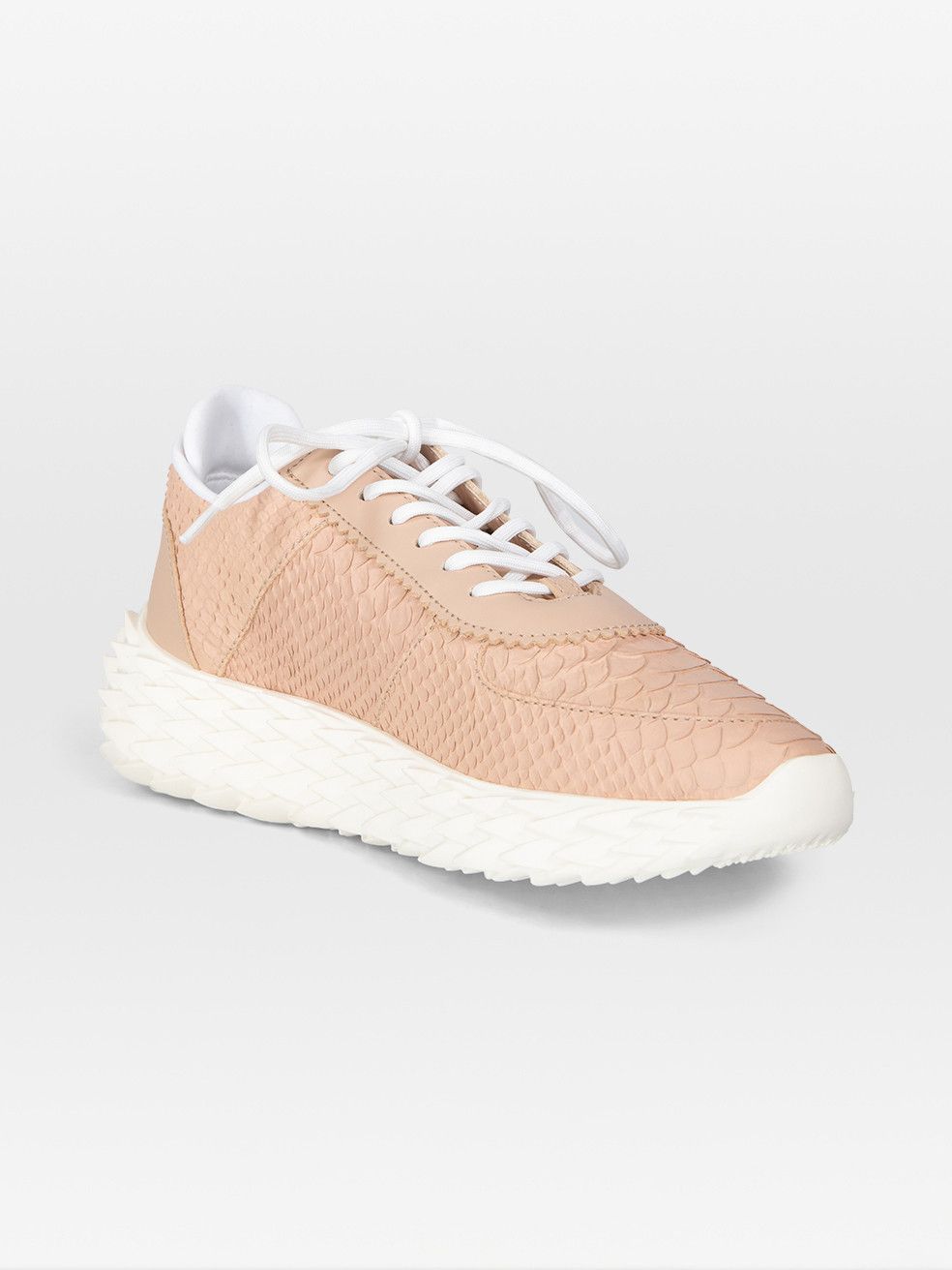Giuseppe Zanotti Beige Leather Urchin Trainers Size US 9.5 / IT 39.5 - 2 Thumbnail