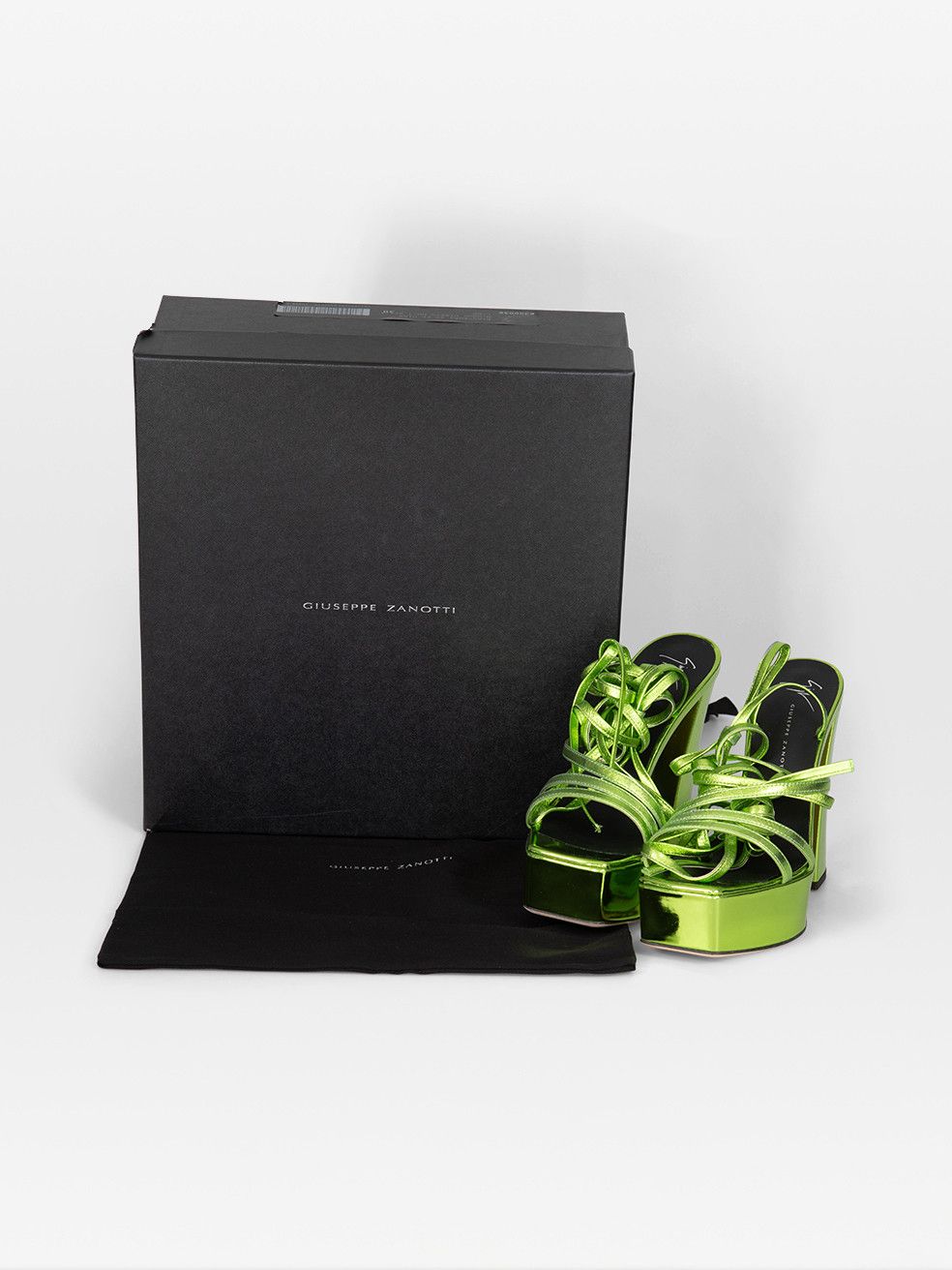 Giuseppe Zanotti Lime Leather Flavienne Wrap Sandals Size US 8.5 / IT 38.5 - 6 Thumbnail