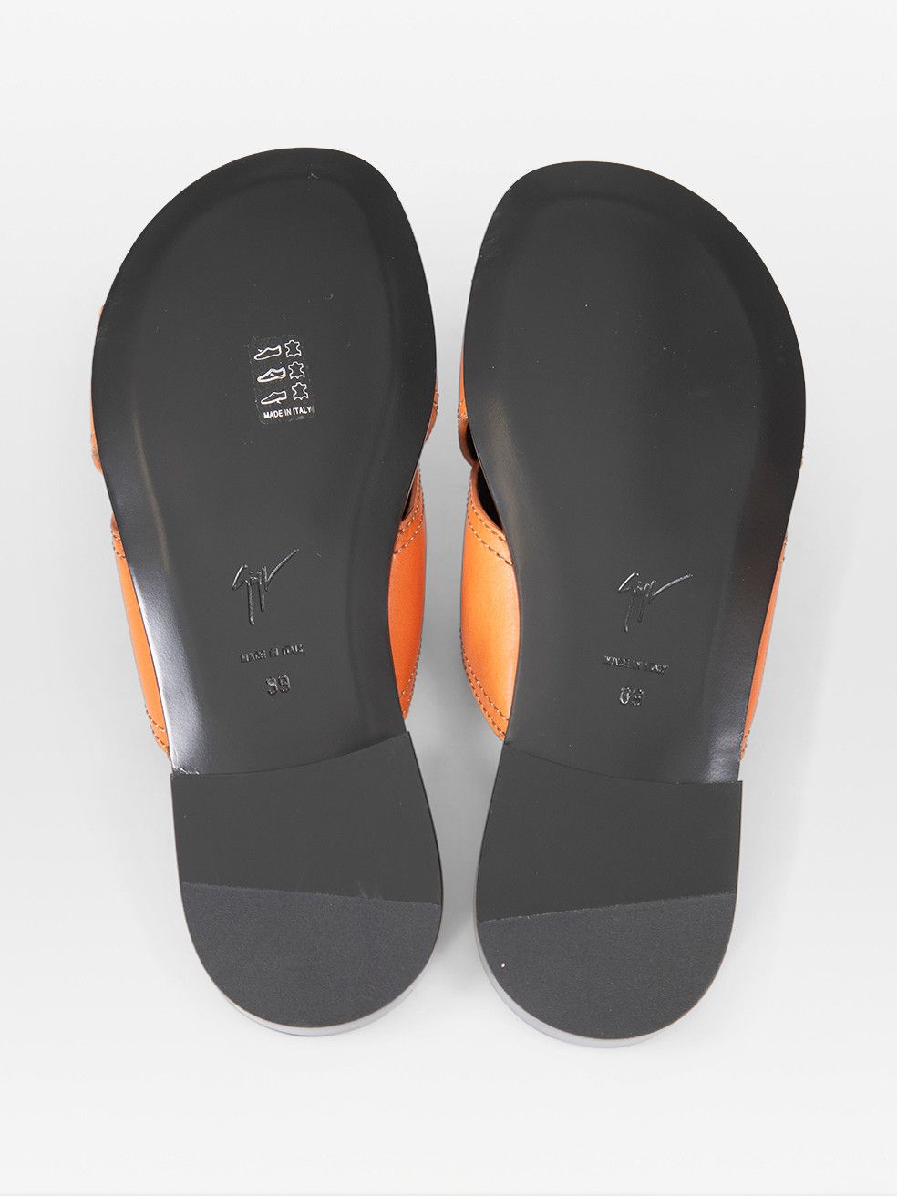 Giuseppe Zanotti Orange Leather Flavio Sandals Size US 8.5 / IT 38.5 - 4 Thumbnail