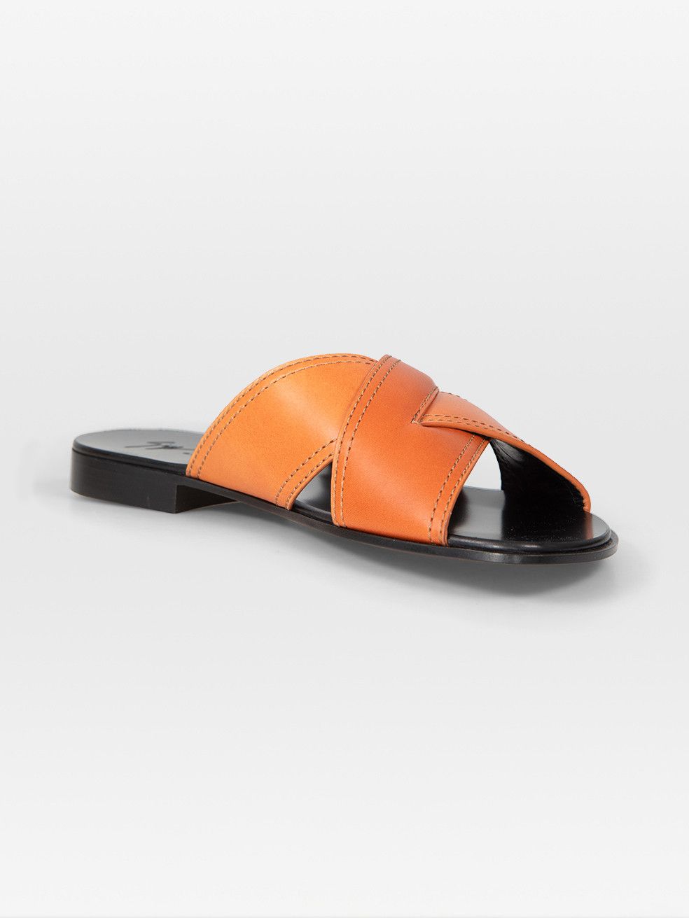 Giuseppe Zanotti Orange Leather Flavio Sandals Size US 8.5 / IT 38.5 - 2 Thumbnail