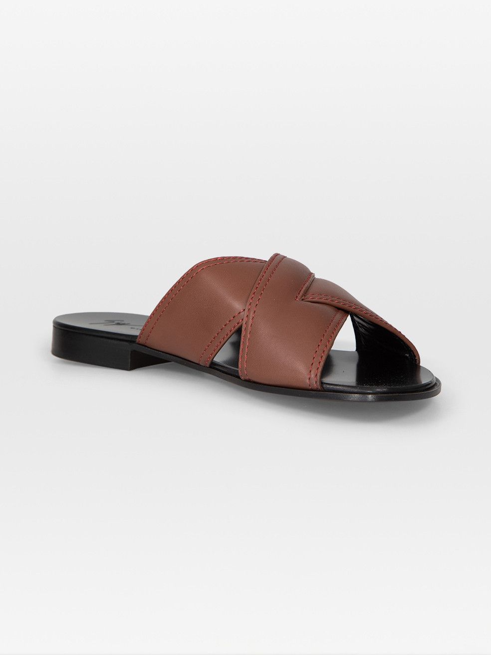 Giuseppe Zanotti Brown Leather Flavio Sandals Size US 8.5 / IT 38.5 - 2 Thumbnail