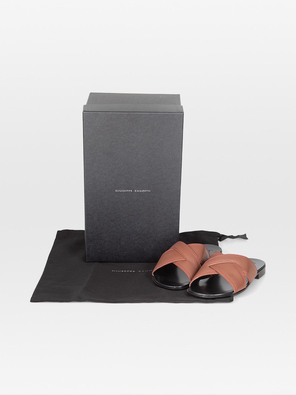 Giuseppe Zanotti Brown Leather Flavio Sandals Size US 8.5 / IT 38.5 - 6 Thumbnail