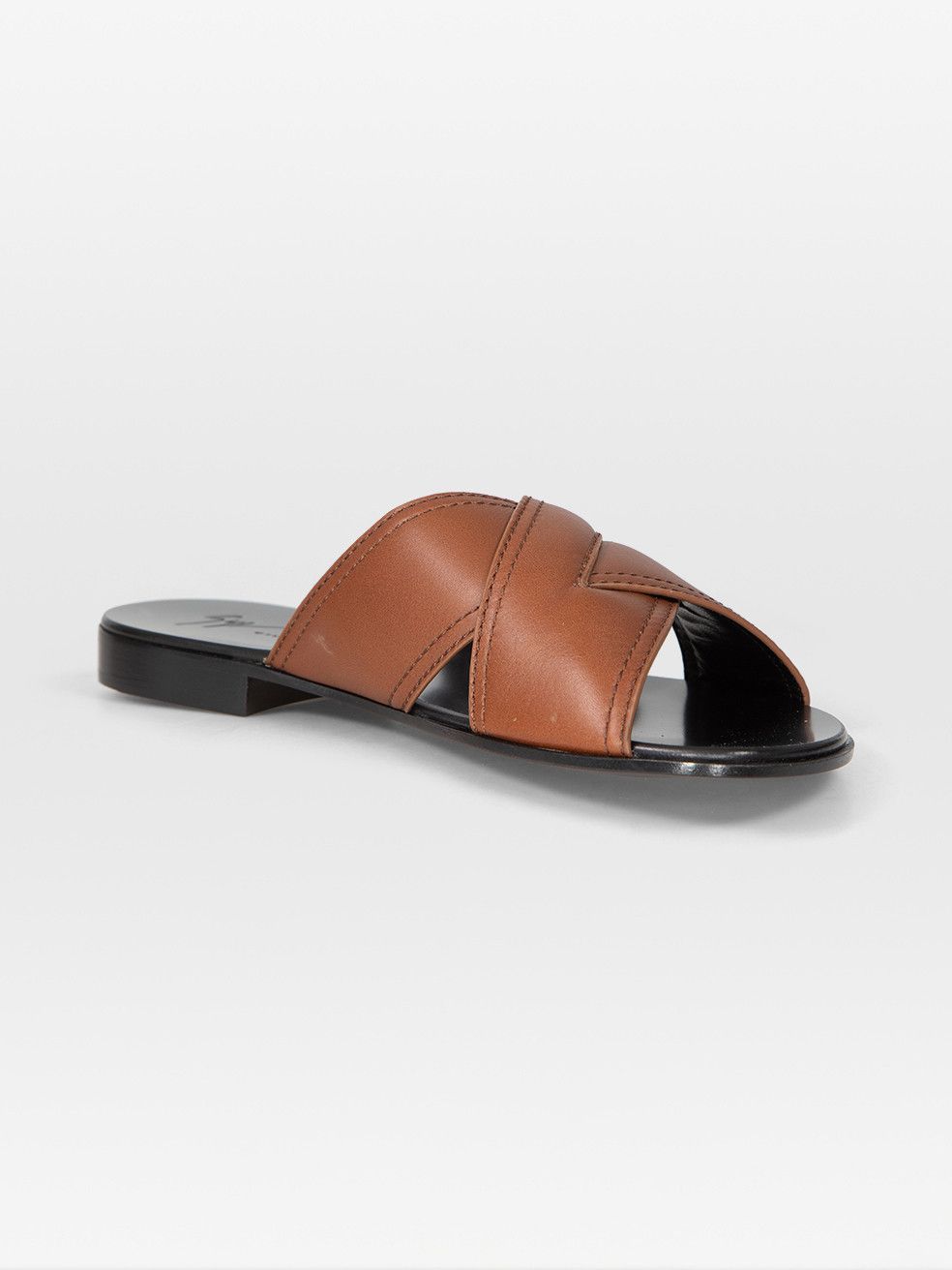 Giuseppe Zanotti Tan Brown Leather Flavio Sandals Size US 9.5 / IT 39.5 - 2 Thumbnail