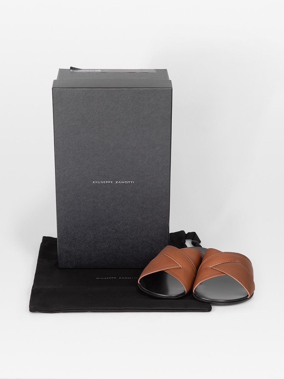 Giuseppe Zanotti Tan Brown Leather Flavio Sandals Size US 9.5 / IT 39.5 - 6 Thumbnail