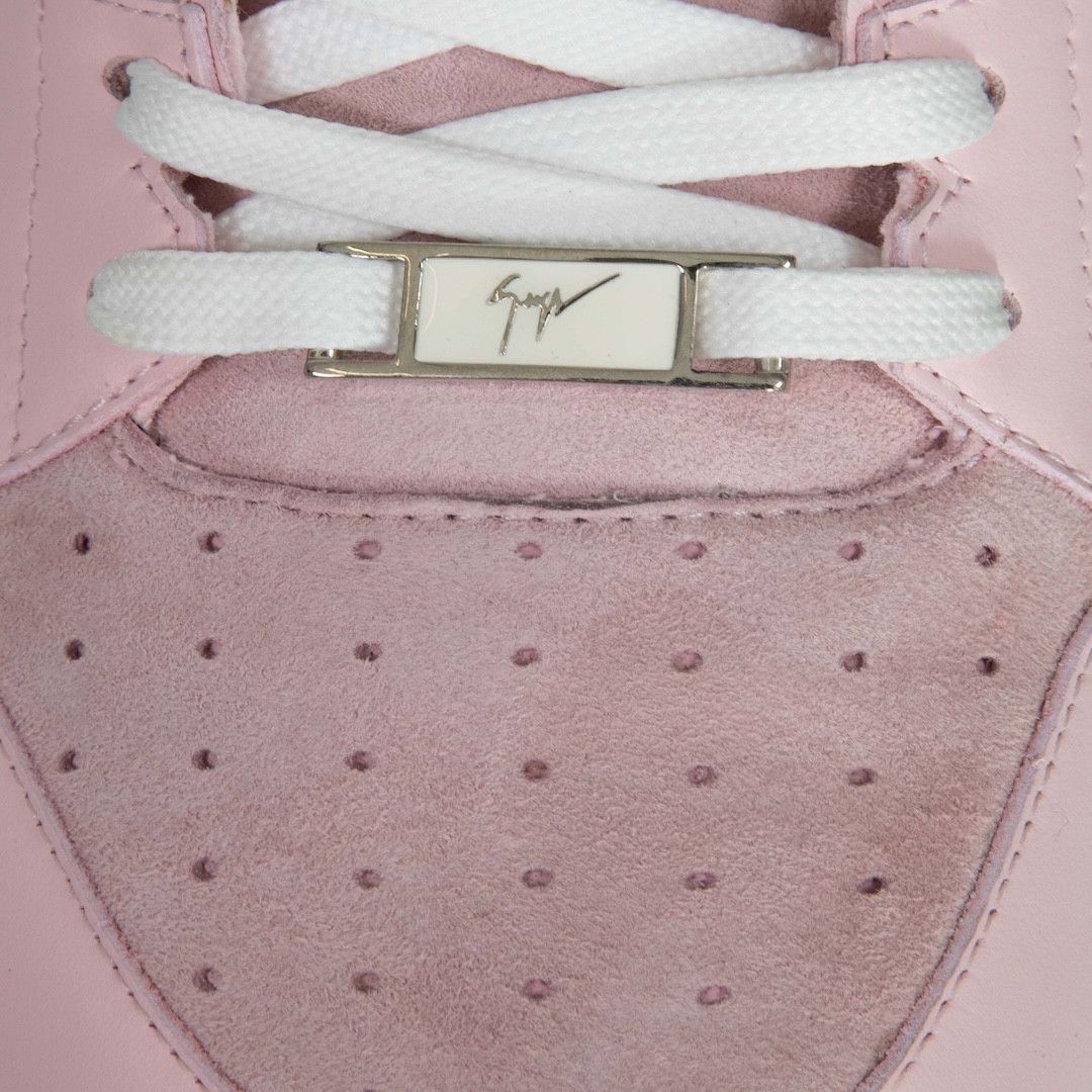 Giuseppe Zanotti Pink Leather & Suede Talon Trainers Size US 10 / IT 40 - 5 Thumbnail