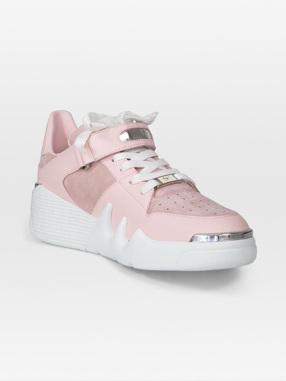 Giuseppe Zanotti Pink Leather & Suede Talon Trainers Size US 10 / IT 40 - 2 Thumbnail