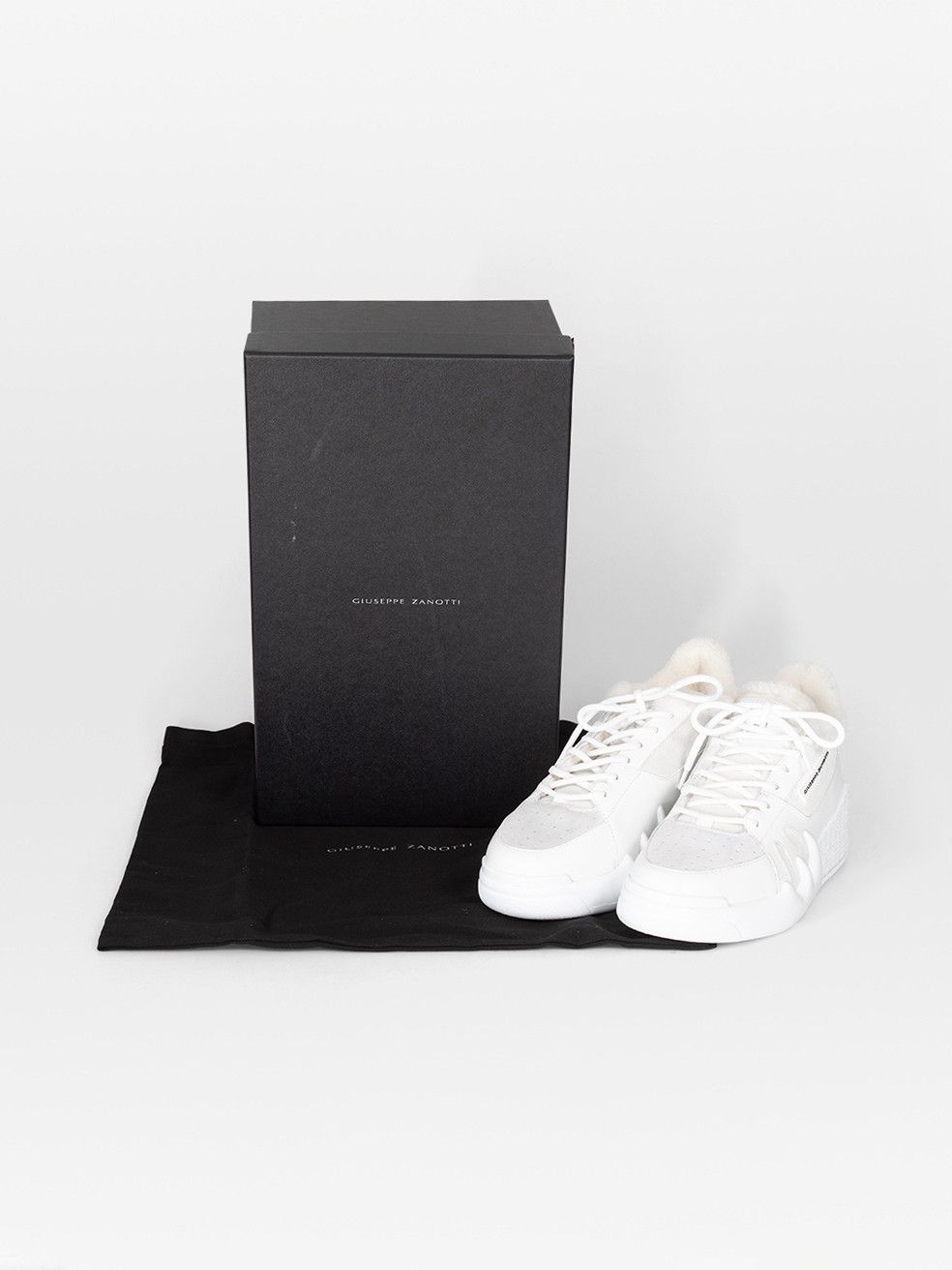Giuseppe Zanotti White Leather Talon Winter Trainers Size US 9 / IT 39 - 6 Thumbnail