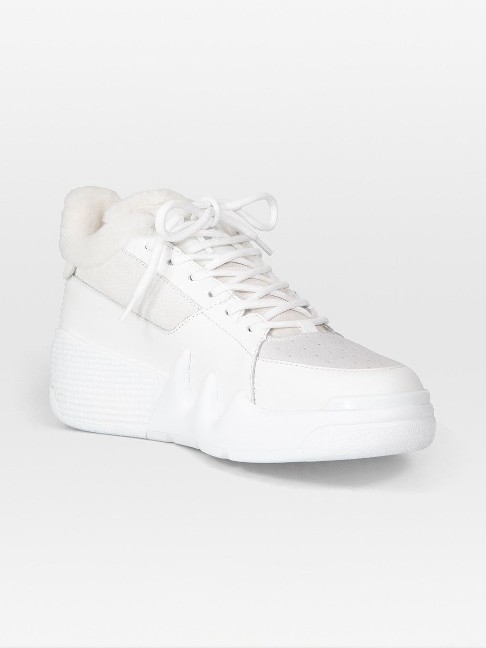 Giuseppe Zanotti White Leather Talon Winter Trainers Size US 9 / IT 39 - 2 Thumbnail