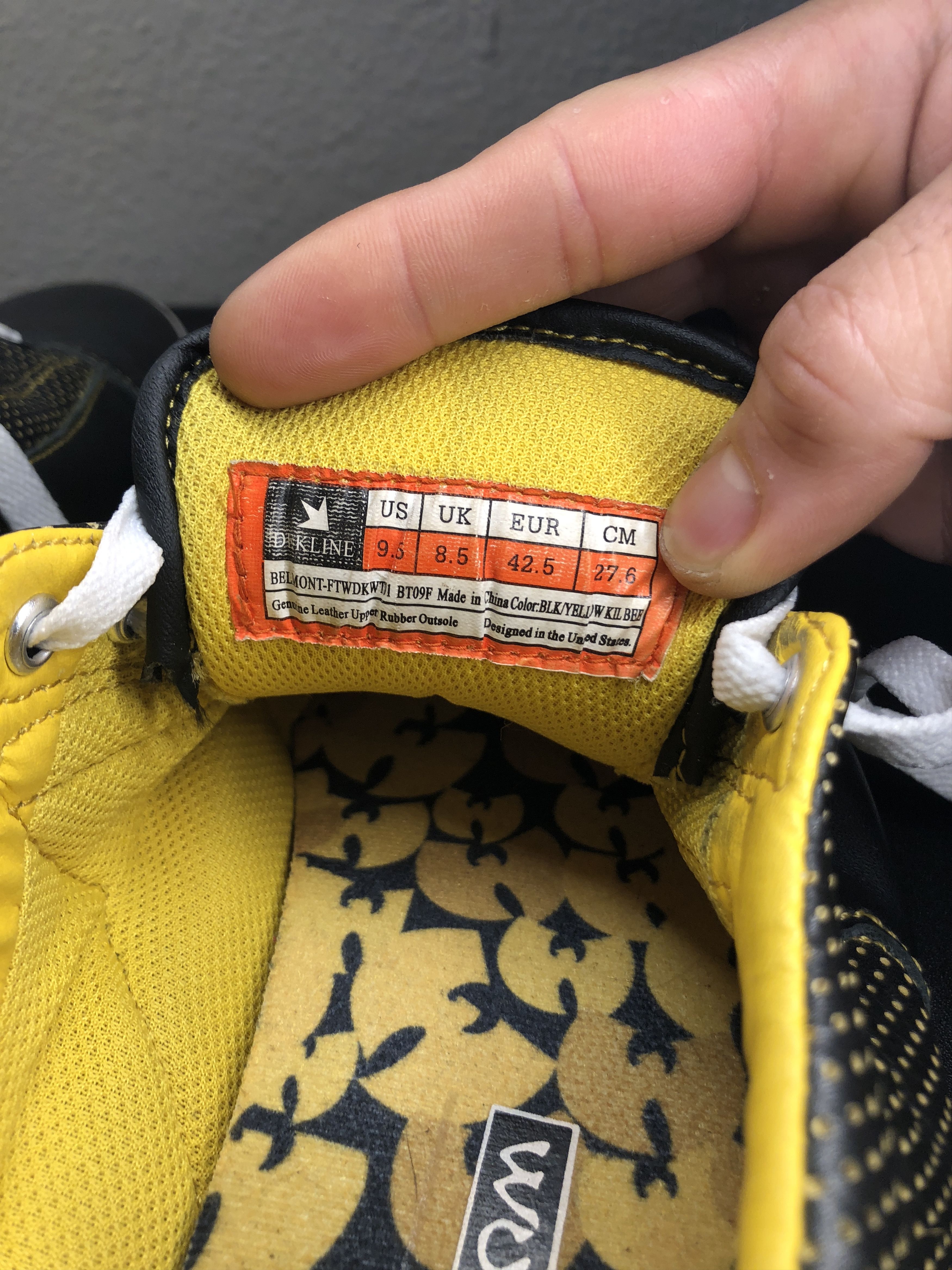 Wu-Tang Clan Wu Tang Clan x Dekline "Killa Beez" Belmont Sneaker 1/500 Black/Yellow Size US 9.5 / EU 42-43 - 5 Thumbnail