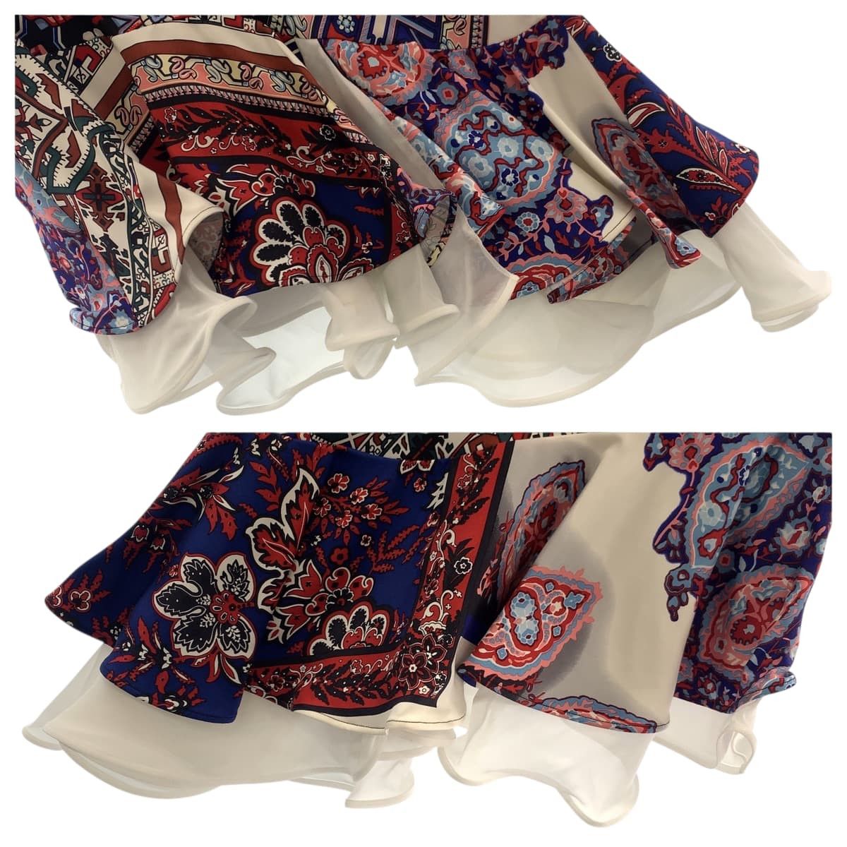 Louis Vuitton Louis Vuitton Louis Vuitton Patchwork Asymmetry Silk/Rayon Skirt Others Skirts RW162B XS3 FASK57 Size ONE SIZE - 4 Thumbnail