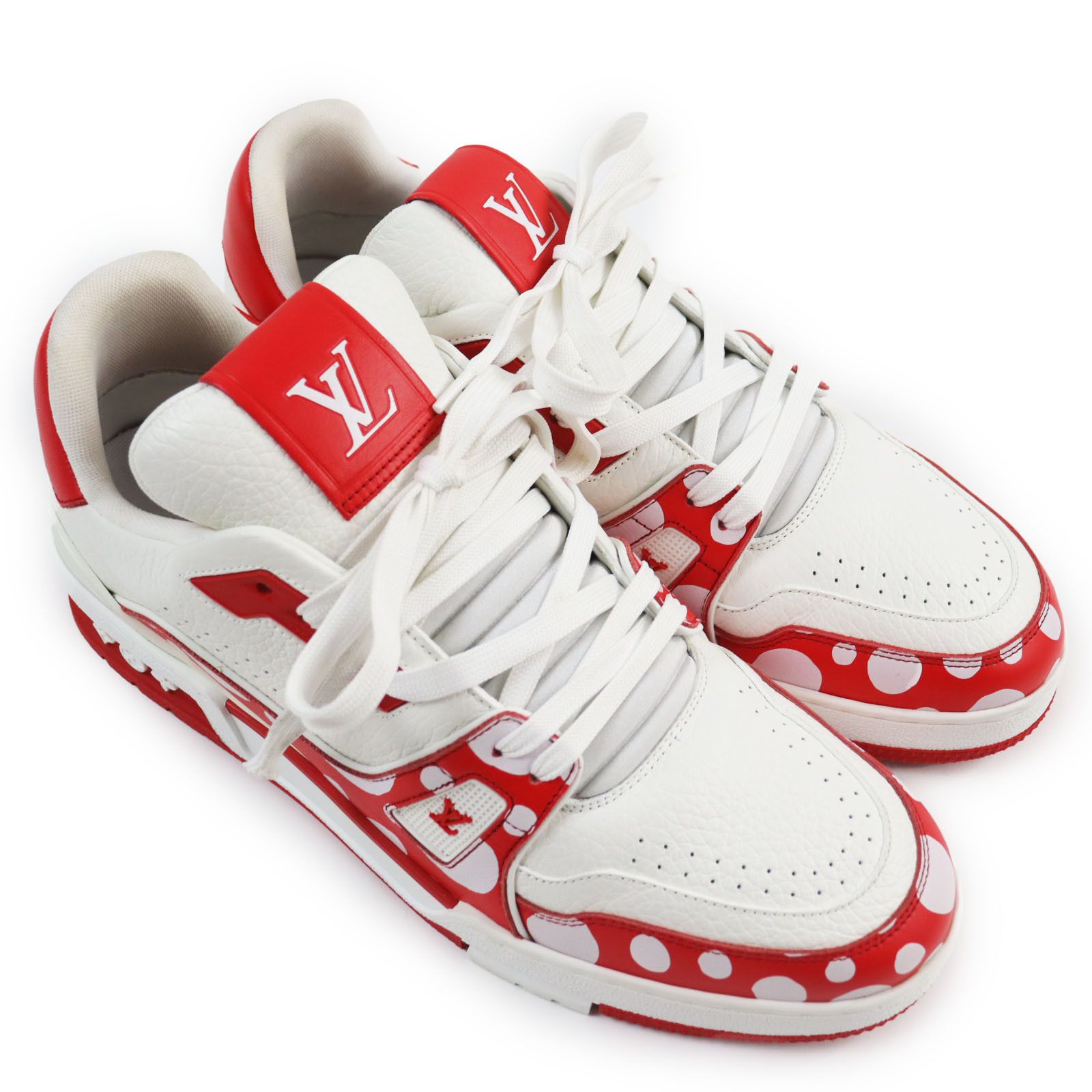 Louis Vuitton Louis Vuitton Louis Vuitton×Yayoi Kusama LV Trainer Leather Sneakers Limited Leather Shoes Size ONE SIZE - 2 Thumbnail