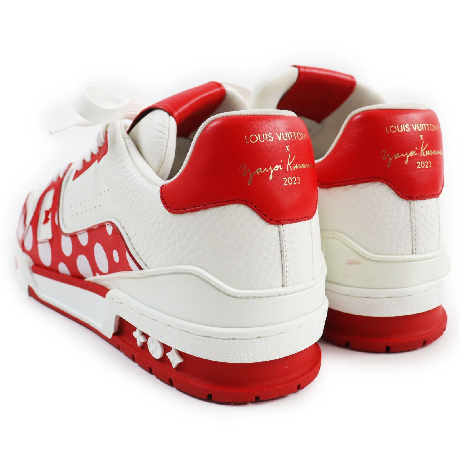 Louis Vuitton Louis Vuitton Louis Vuitton×Yayoi Kusama LV Trainer Leather Sneakers Limited Leather Shoes Size ONE SIZE - 5 Thumbnail
