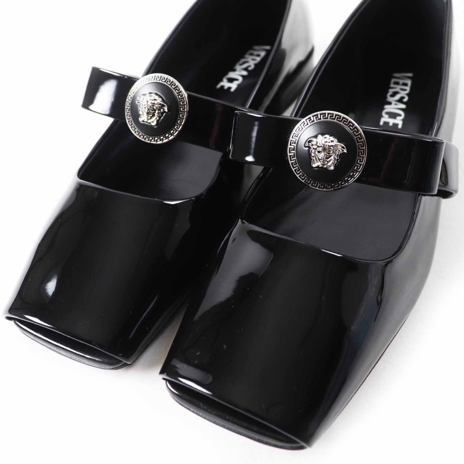 Versace Versace Versace Jumbo Ribbon Ballerina Patent Leather Pumps Leather Shoes Size ONE SIZE - 6 Thumbnail